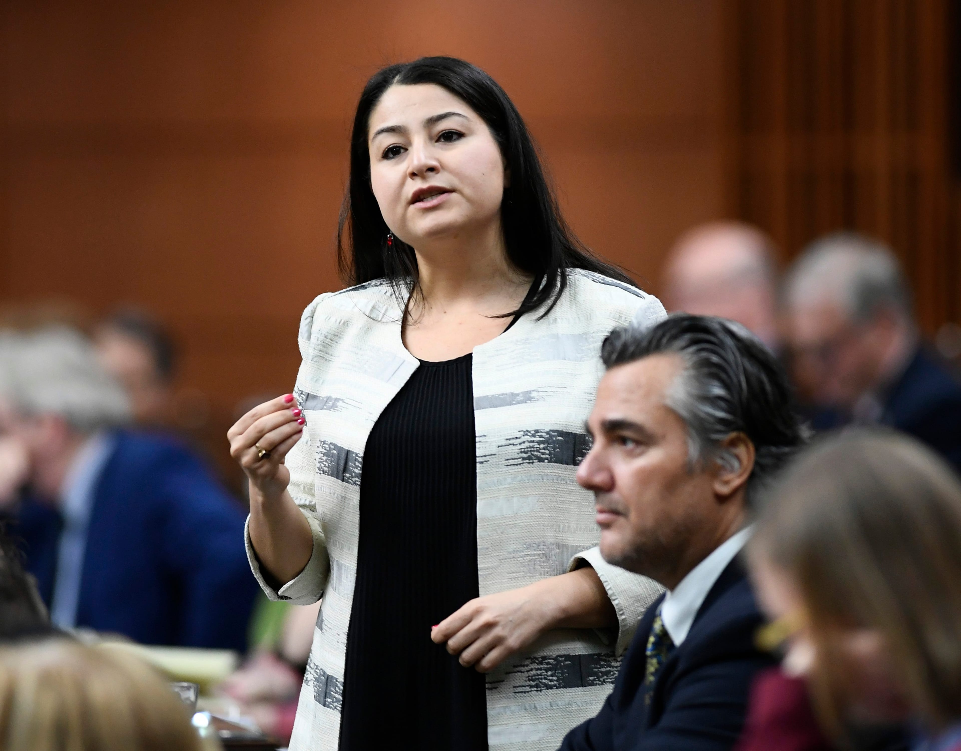 Monsef rises during Question Period in the House of Commons on April 5, 2019 (THE CANADIAN PRESS/Justin Tang)