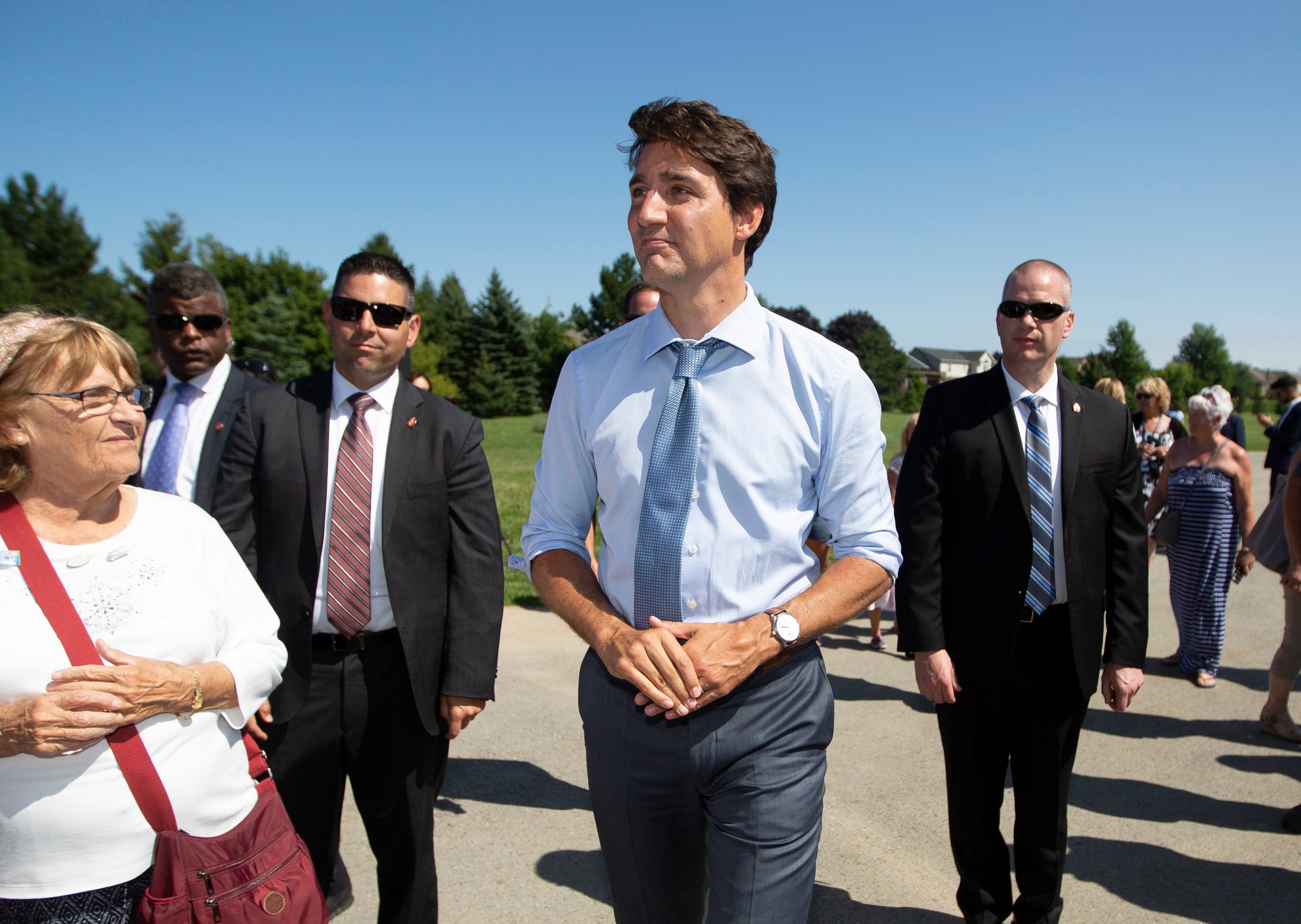Trudeau visited Niagara-on-the-Lake, Ont. on the same day the Ethics Commissioner released his report on Aug. 14, 2019 (THE CANADIAN PRESS/Peter Power)