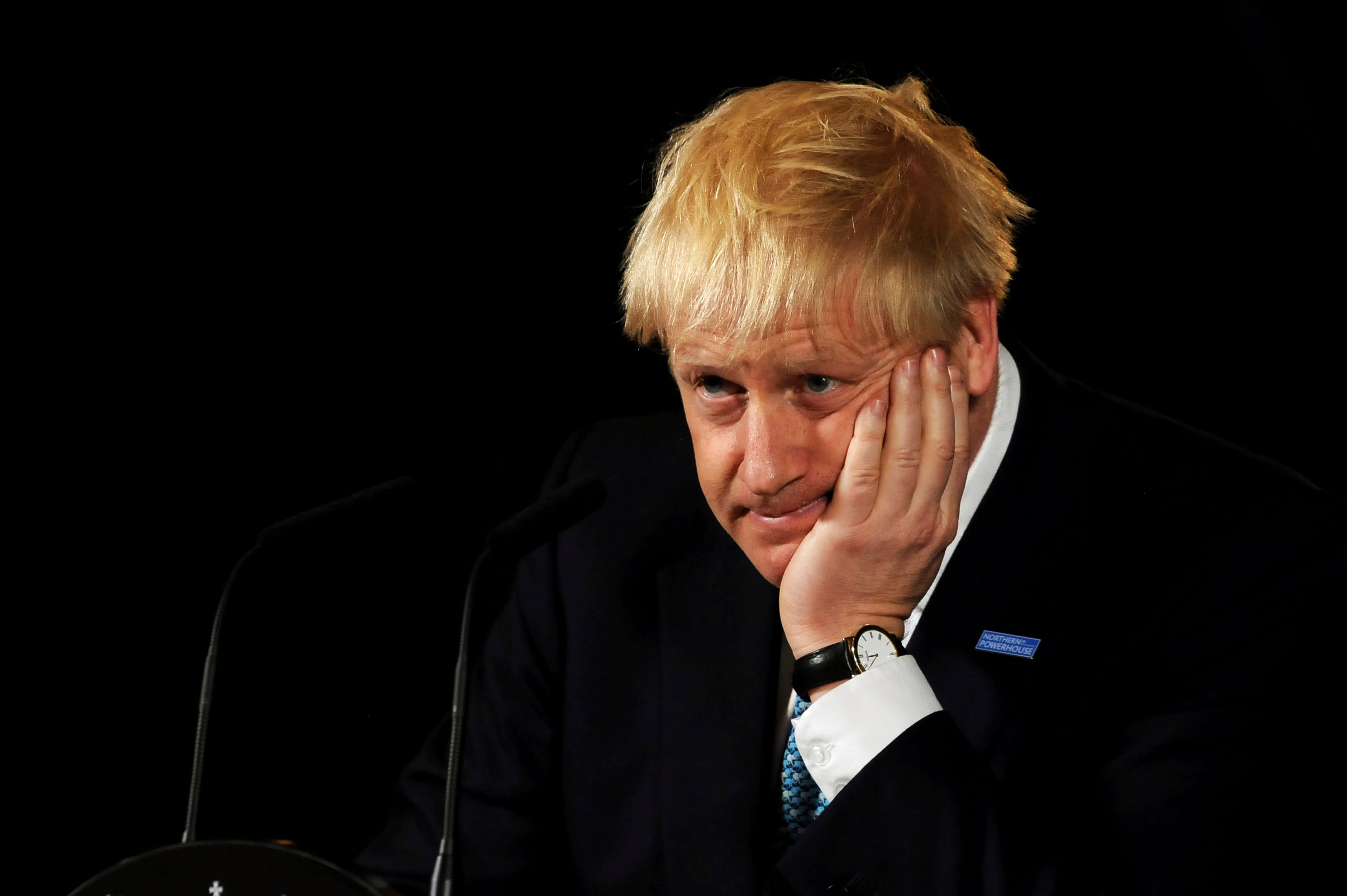 Johnson delivers a speech on domestic priorities on July 27, 2019, in Manchester, England (Rui VieirA/WPA Pool/Getty Images)
