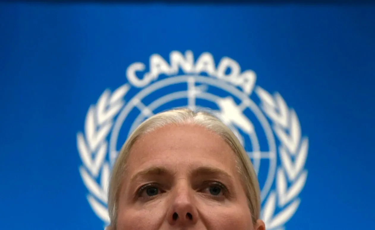 Minister of Environment and Climate Change Catherine McKenna speaks during an announcement in Ottawa, Monday, Aug. 26, 2019. (Adrian Wyld/CP)