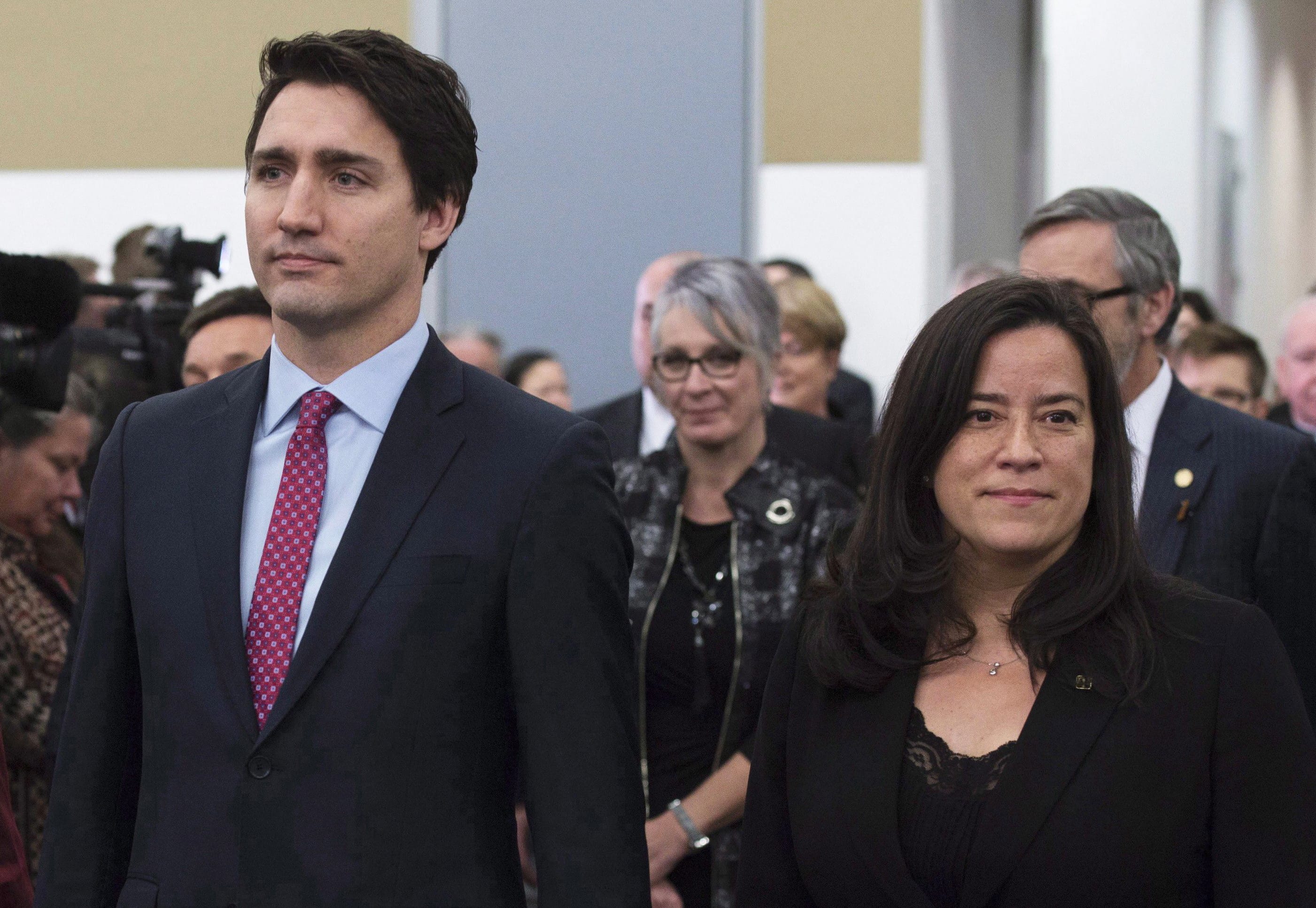 Prime Minister Justin Trudeau and Minister of Justice and then-attorney general of Canada Jody Wilson-Raybould in December 2015. (Adrian Wyld/CP)