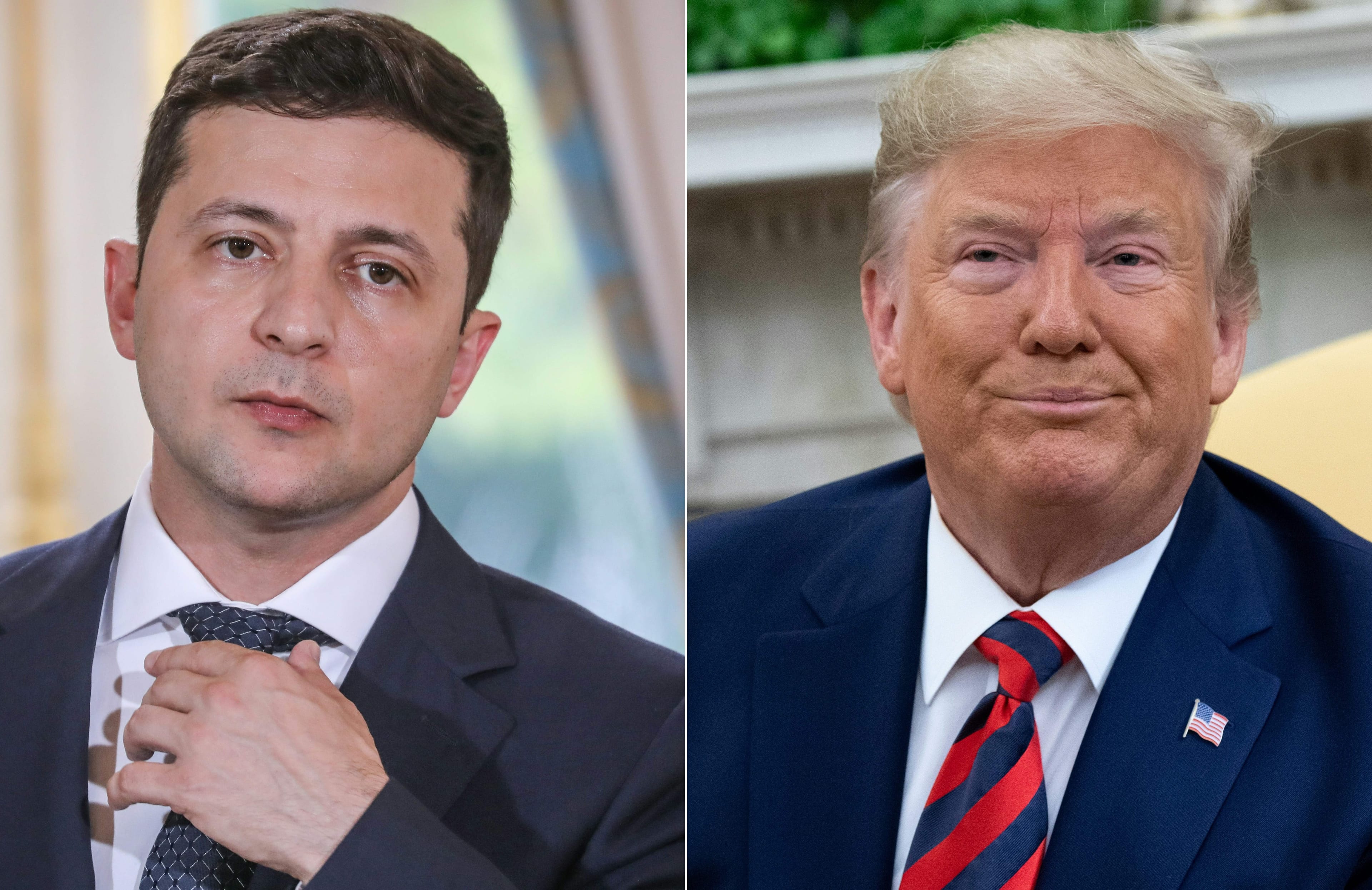 Zelensky, left, and Trump (Ludovic Marin, Saul Loeb/AFP/Getty Images)