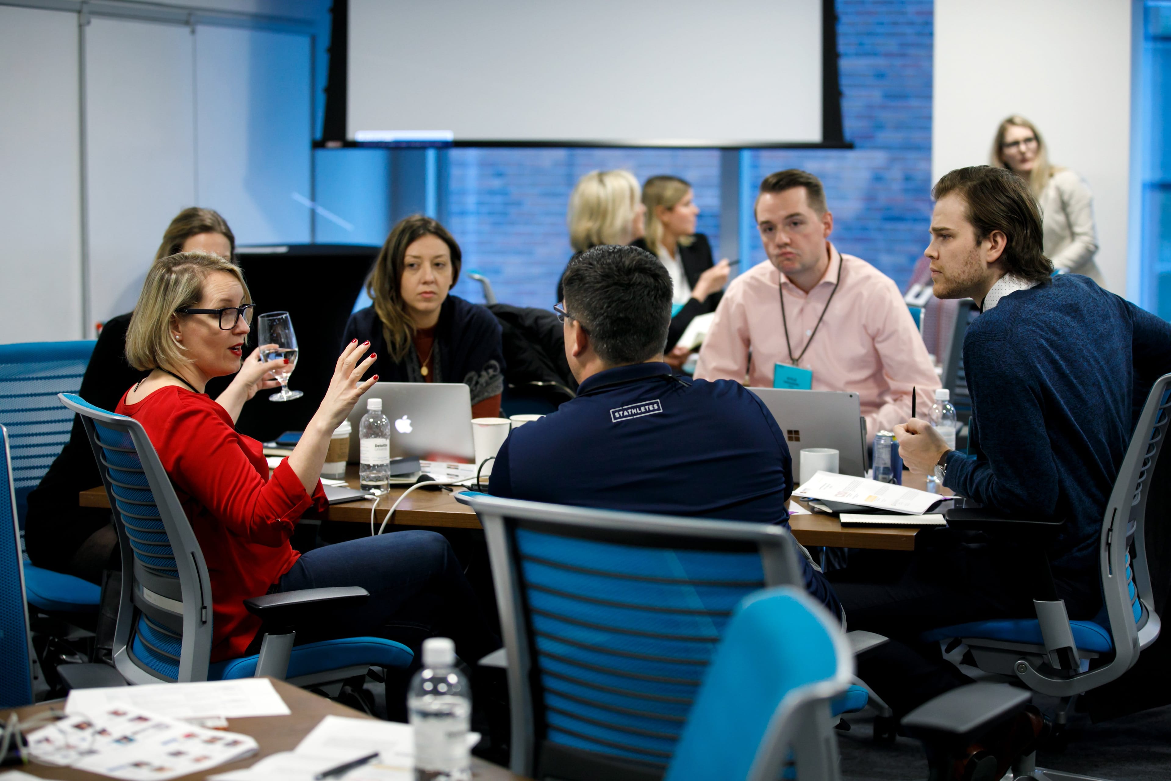 Butler of StoryTap at a ScaleUp workshop, part of the Lazaridis School of Business and Economics at Wilfrid Laurier University (Cole Burston/Wilfrid Laurier University)