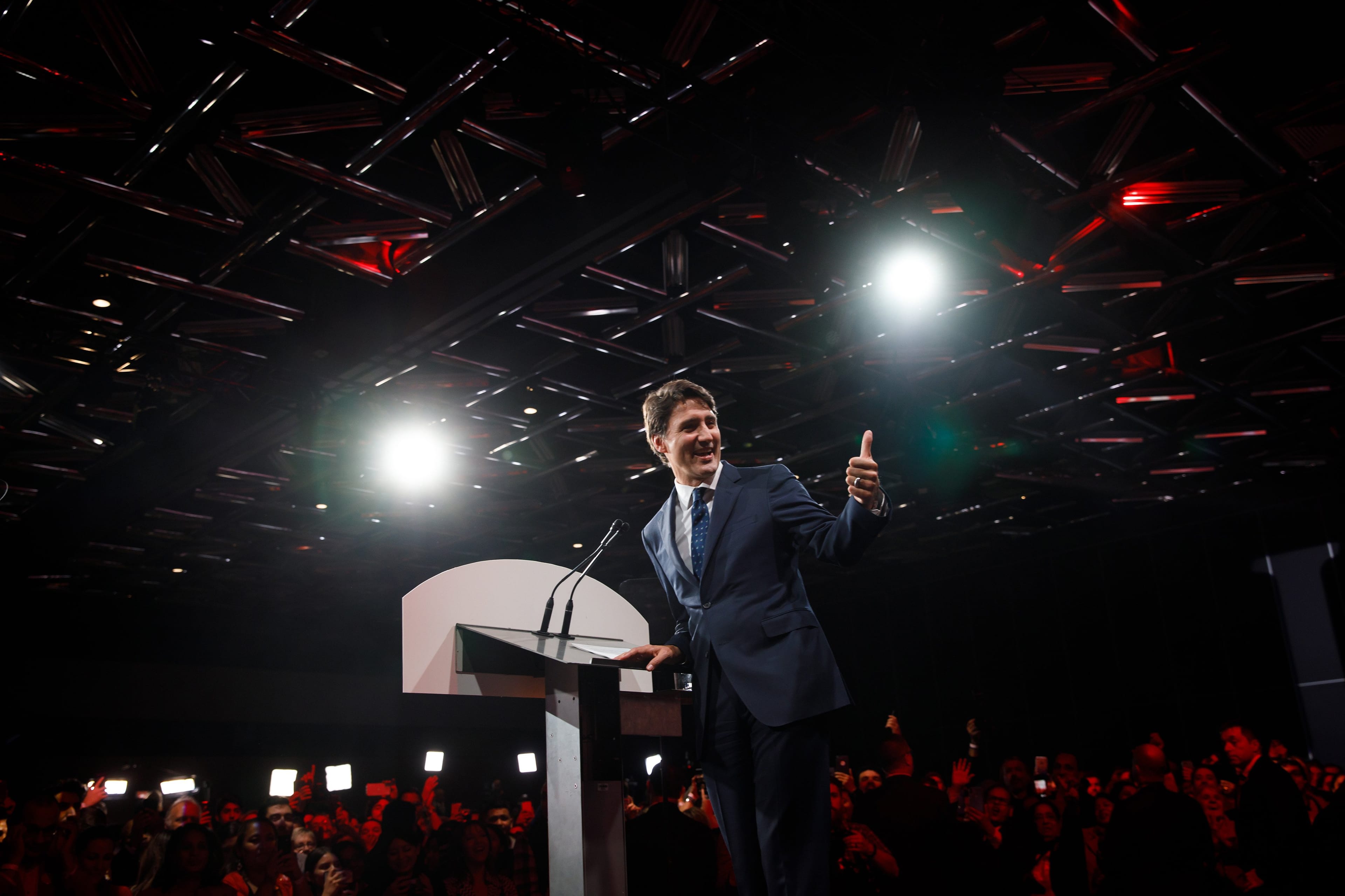 Trudeau accepted his minor victory: ‘Let us all work hard to bring our country together.’
(Adam Scotti/Liberal Party of Canada)