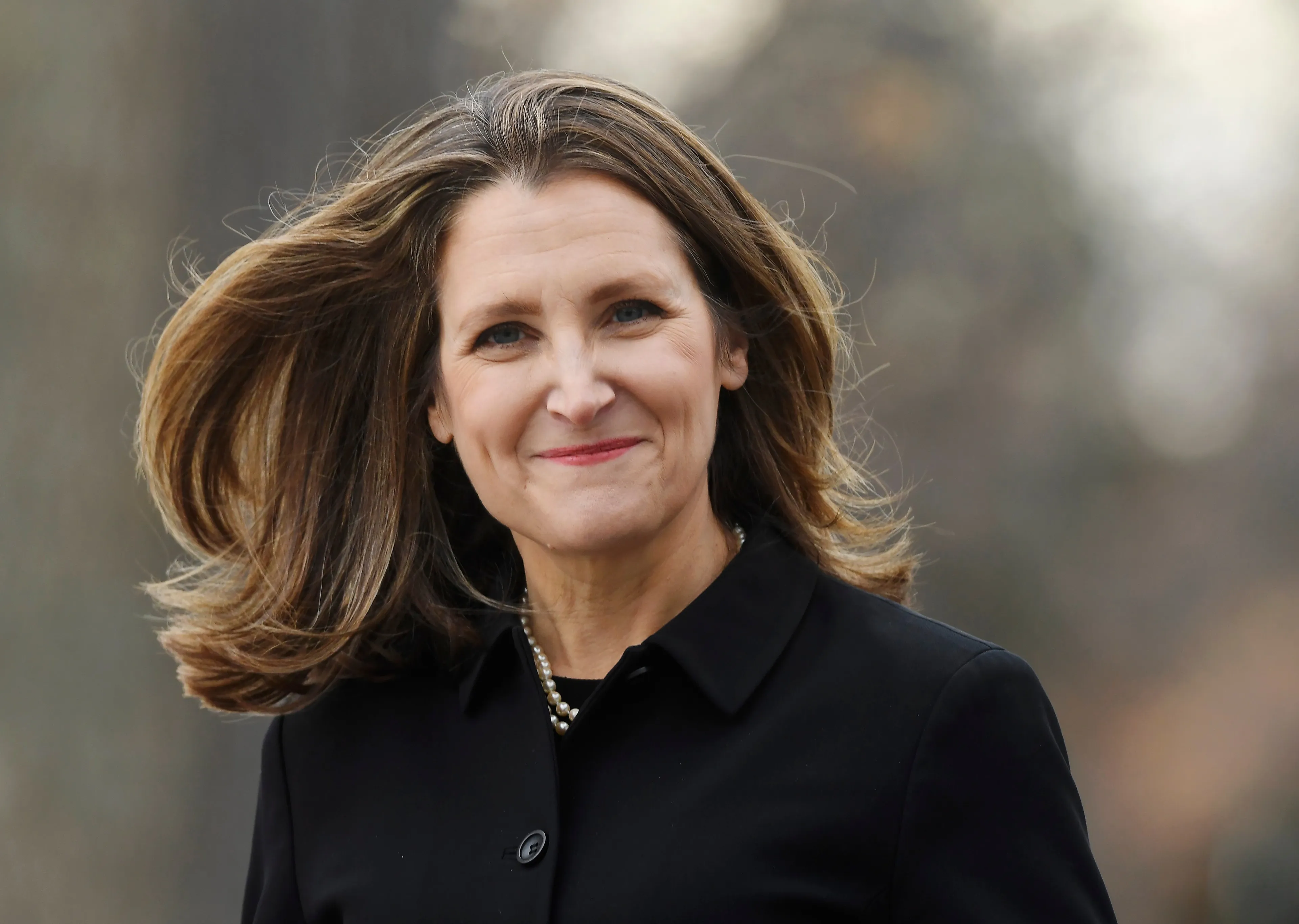Freeland arrives for the cabinet swearing-in ceremony in Ottawa on Nov. 20, 2019 (THE CANADIAN PRESS/Adrian Wyld)