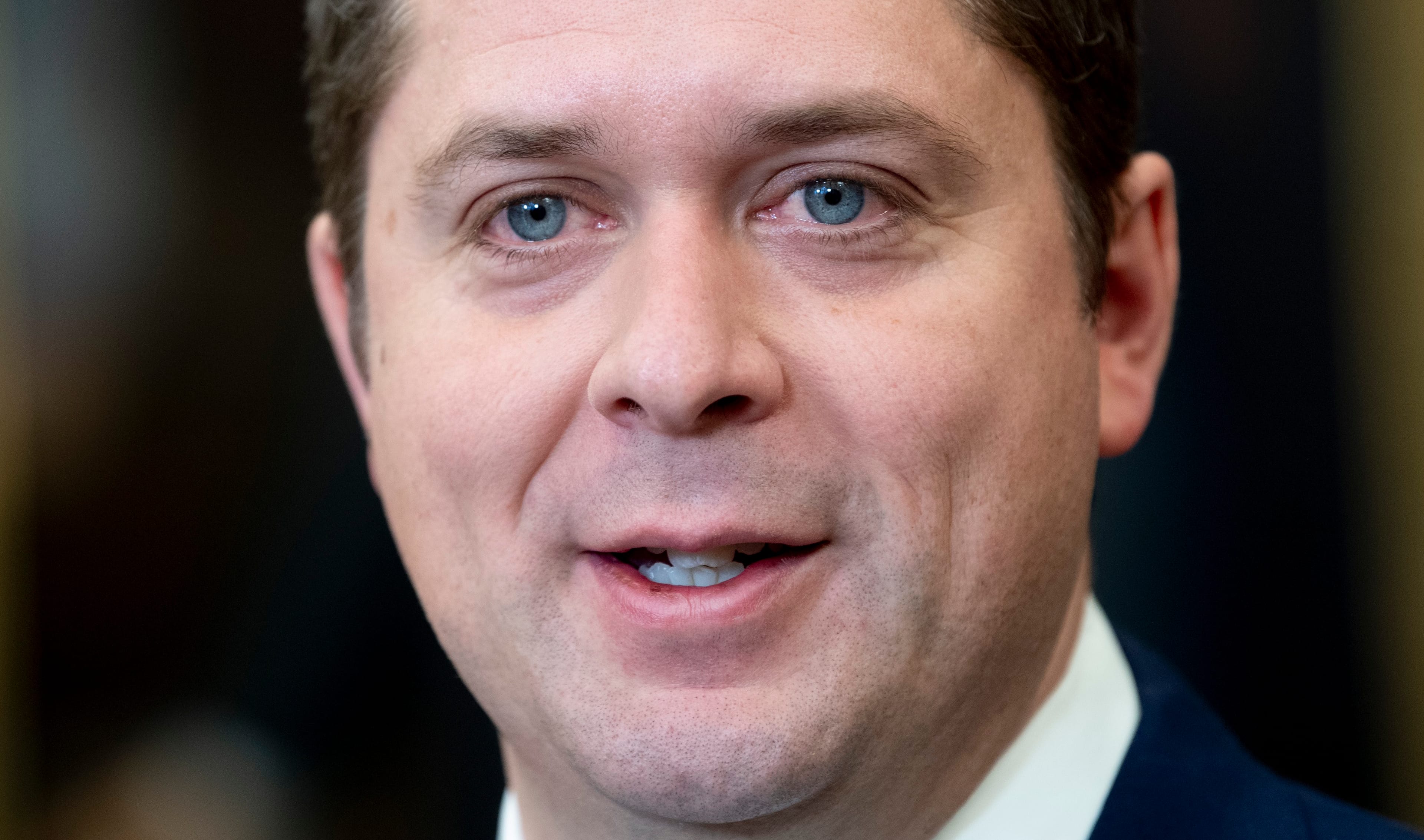Scheer speaks to the media in the House of Commons foyer on Nov. 28, 2019 (THE CANADIAN PRESS/Adrian Wyld)