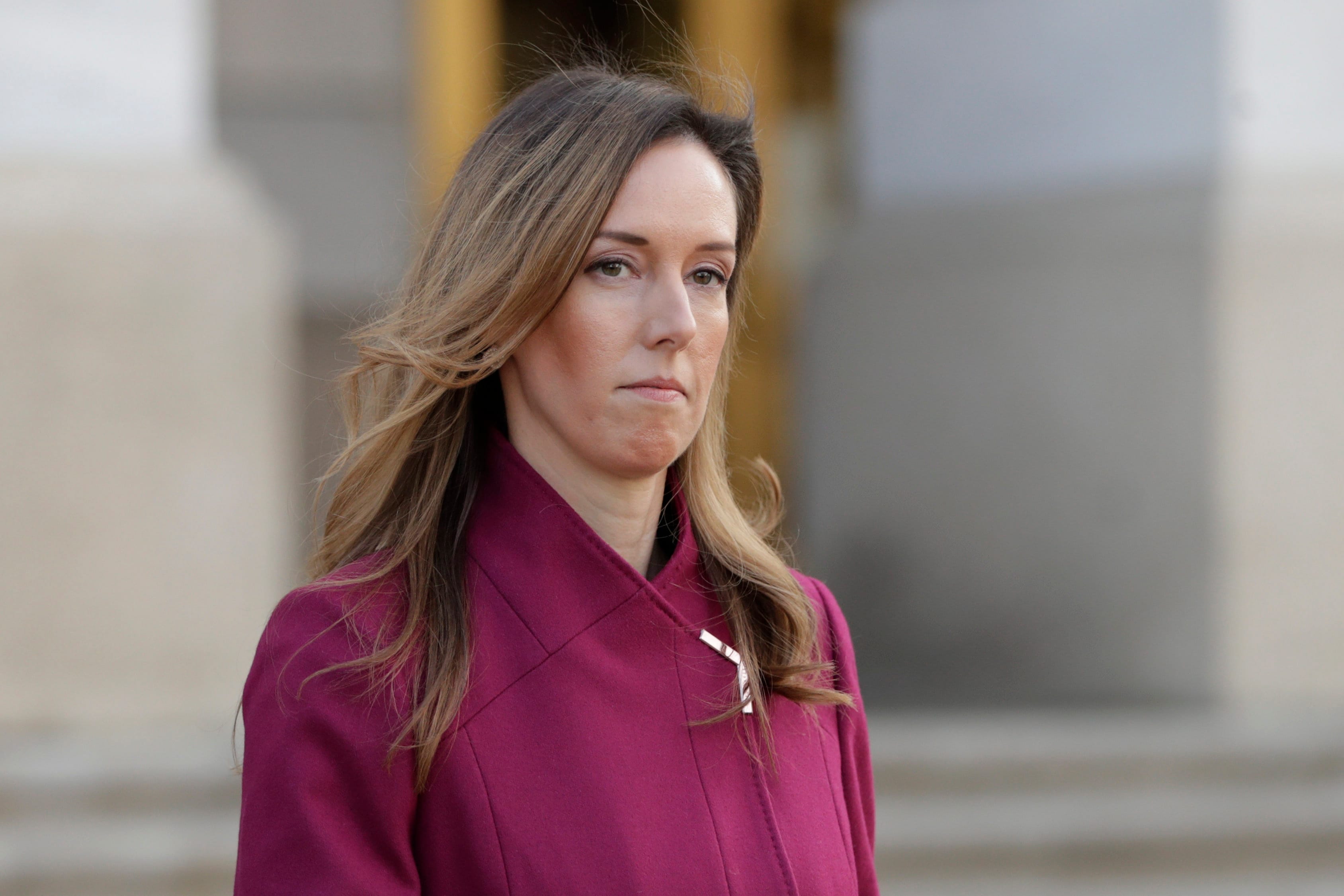 Jennifer Williams leaves after testifying Tuesday before the House Intelligence Committee on Capitol Hill (Julio Cortez/AP)