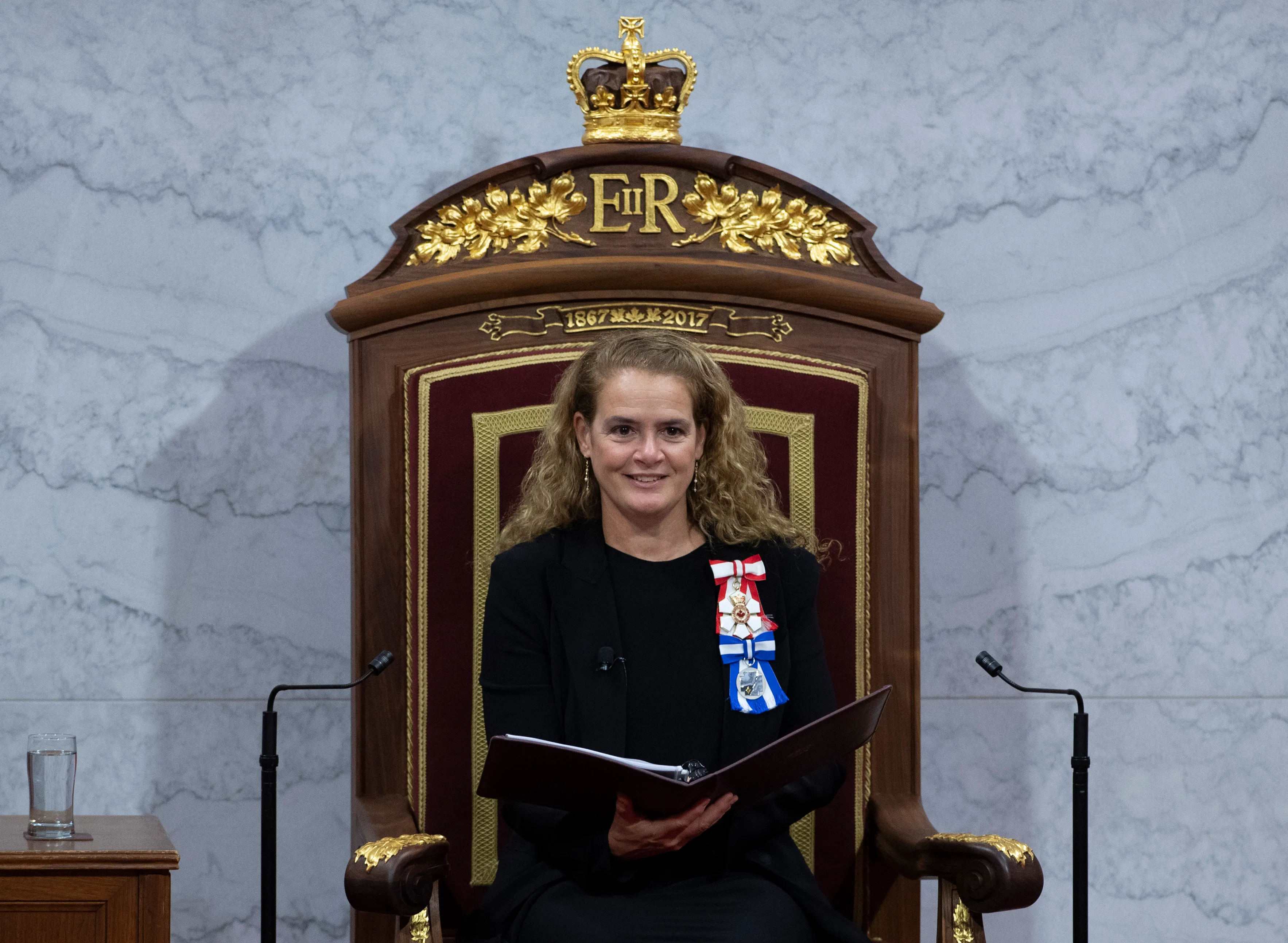 Governor General Julie Payette delivers the Speech from the Throne at the Senate in Ottawa on Dec. 5. (Photo by SEAN KILPATRICK/POOL/AFP via Getty Images)