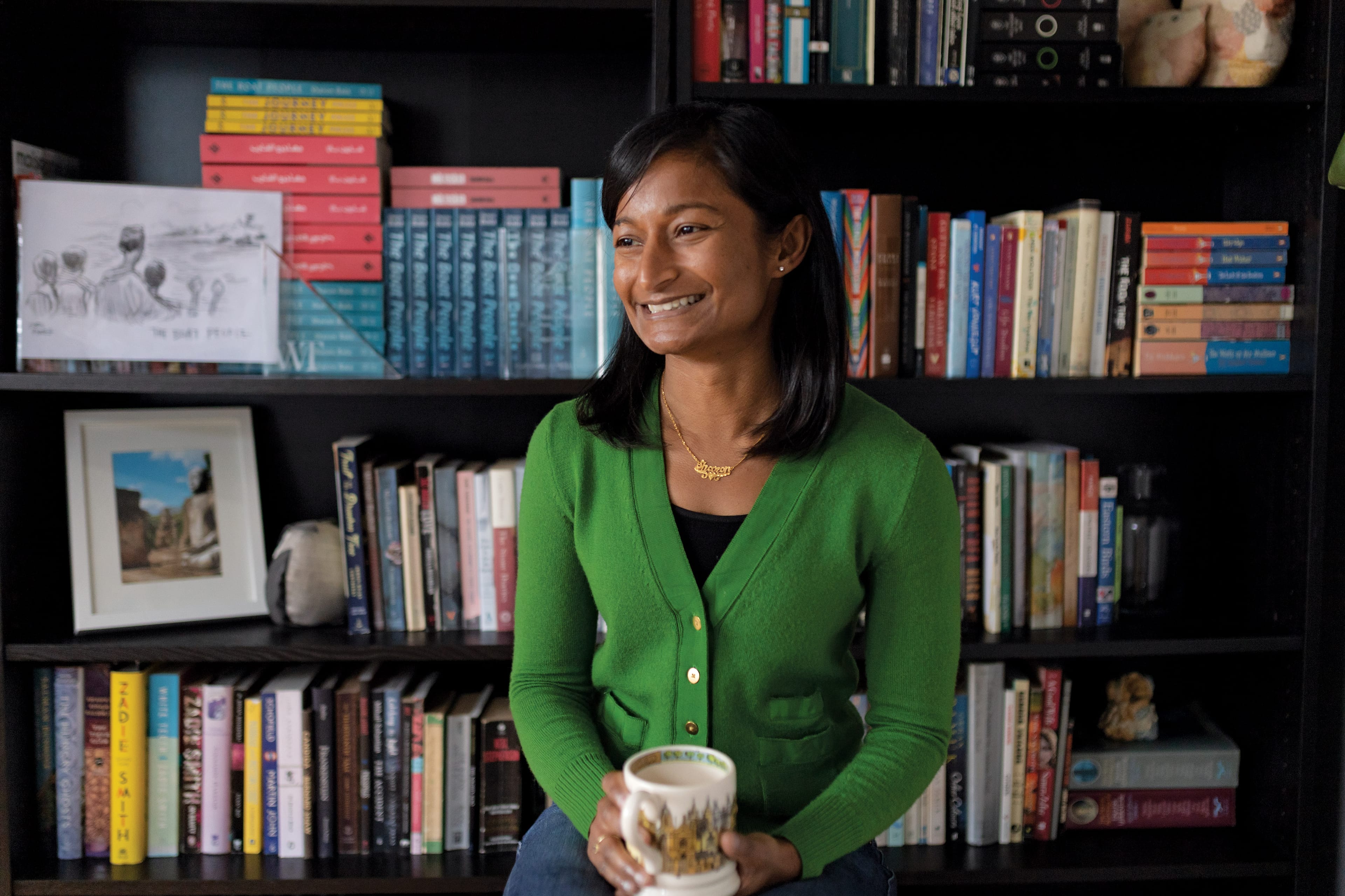 Sharon Bala in her St John’s home (Photograph by Heather Nolan)