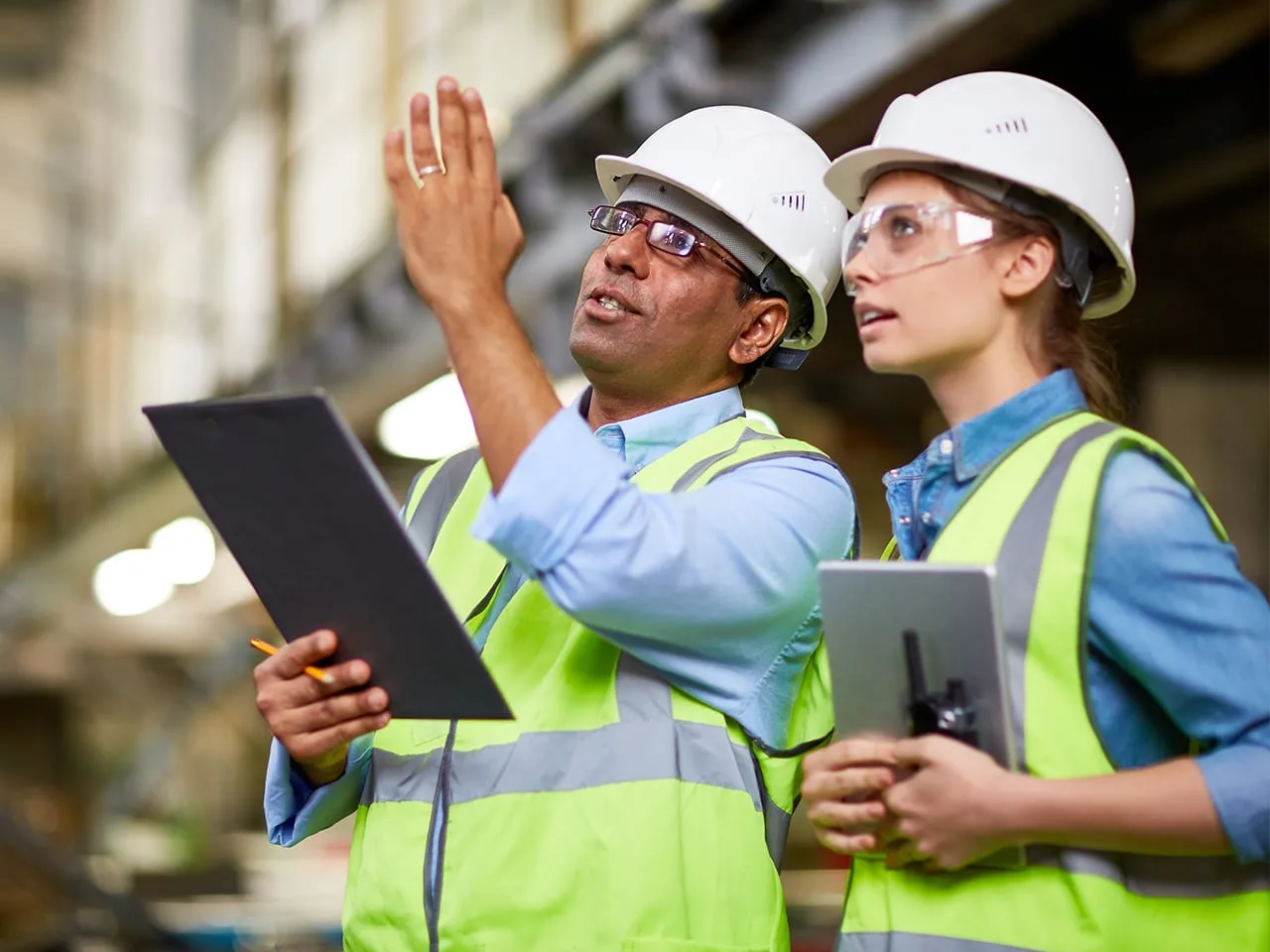 A man and woman in the skilled trades