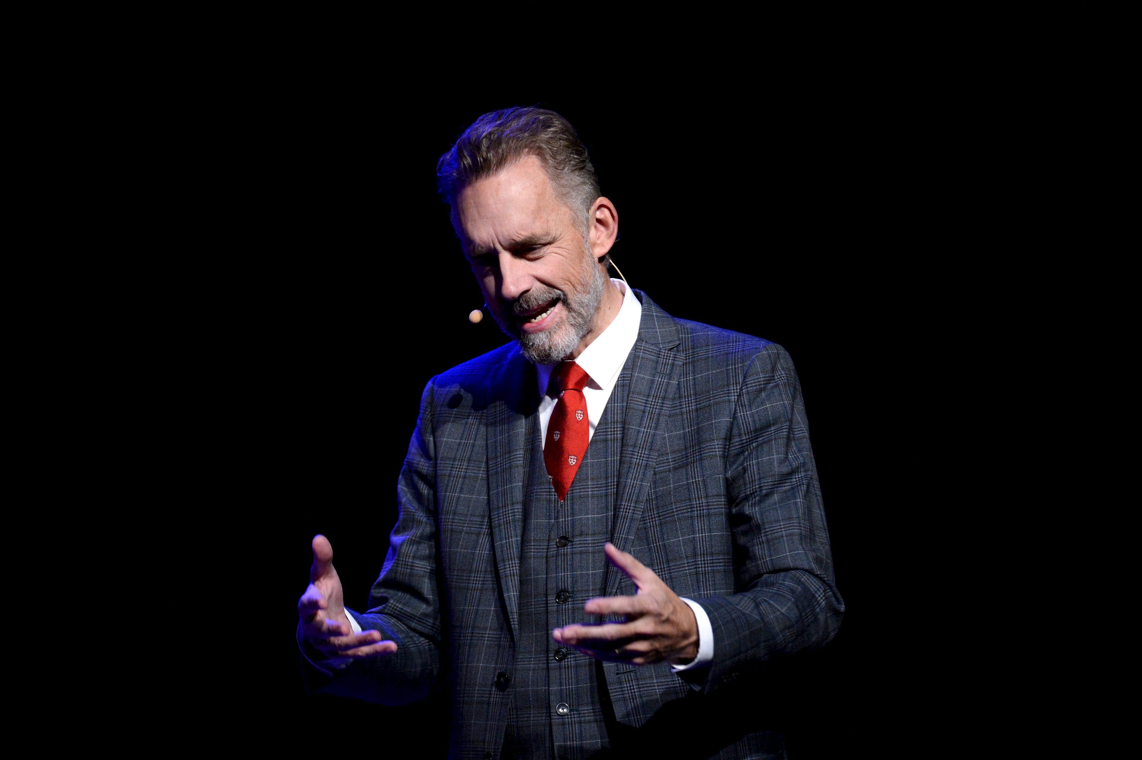 Peterson lectures in Helsinki, Finland, on Nov. 4, 2018 (LEHTIKUVA / MIKKO STIG)