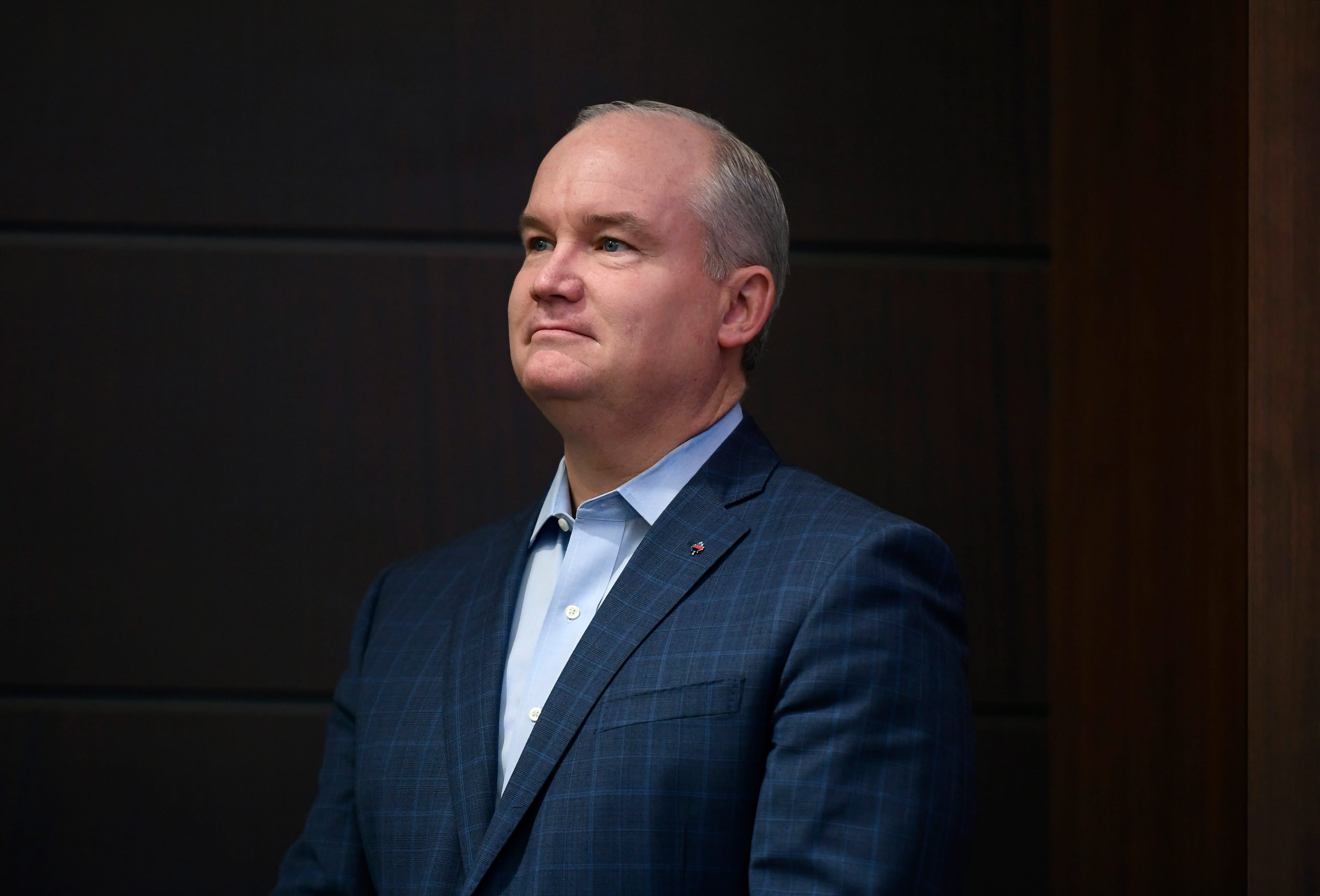 O'Toole listens during the Conservative caucus retreat on Parliament Hill in Ottawa, on Jan. 24, 2020
(CP/Justin Tang)