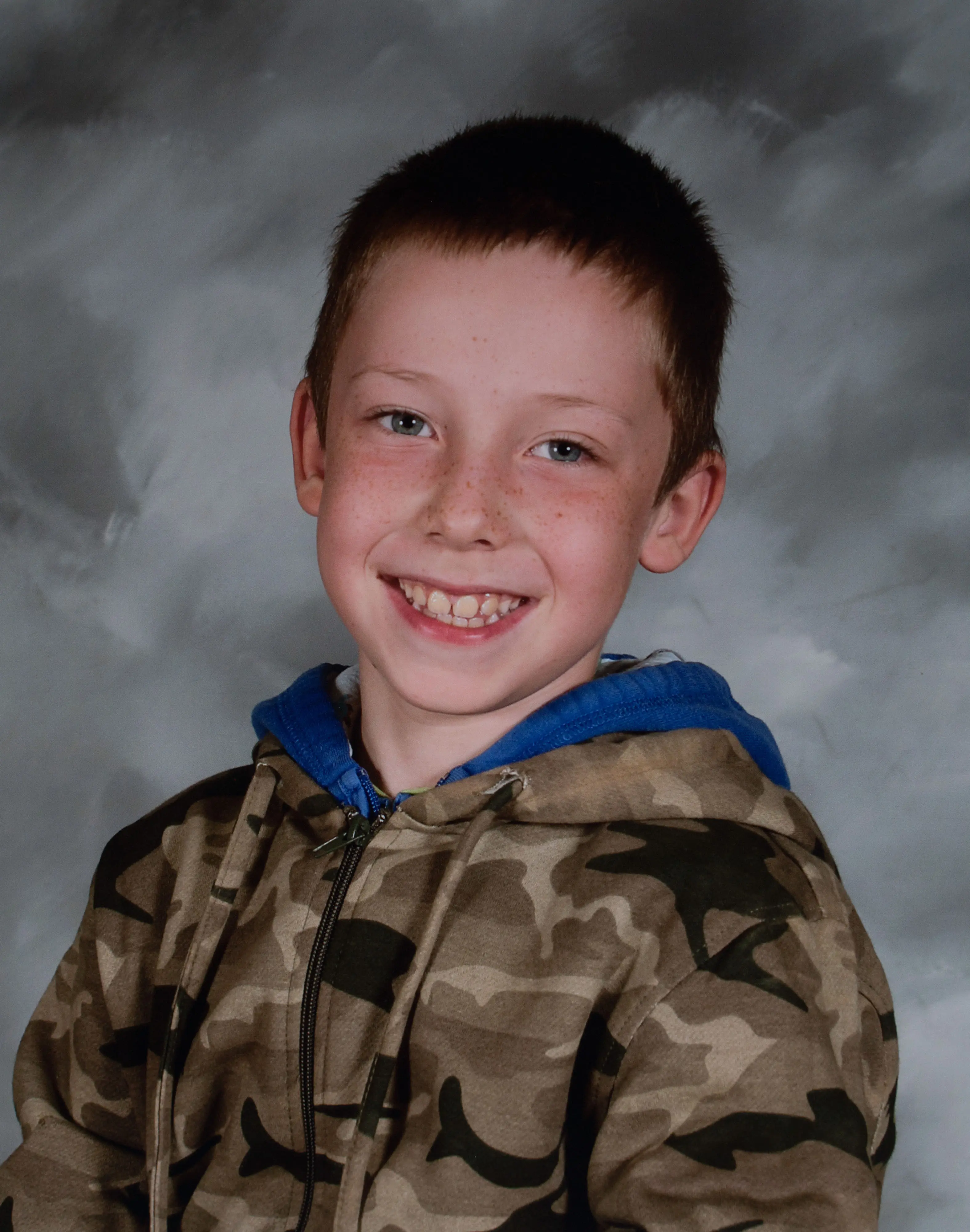 Devan Selvey’s grade 2 school portrait. (Photograph by Chloë Ellingson)