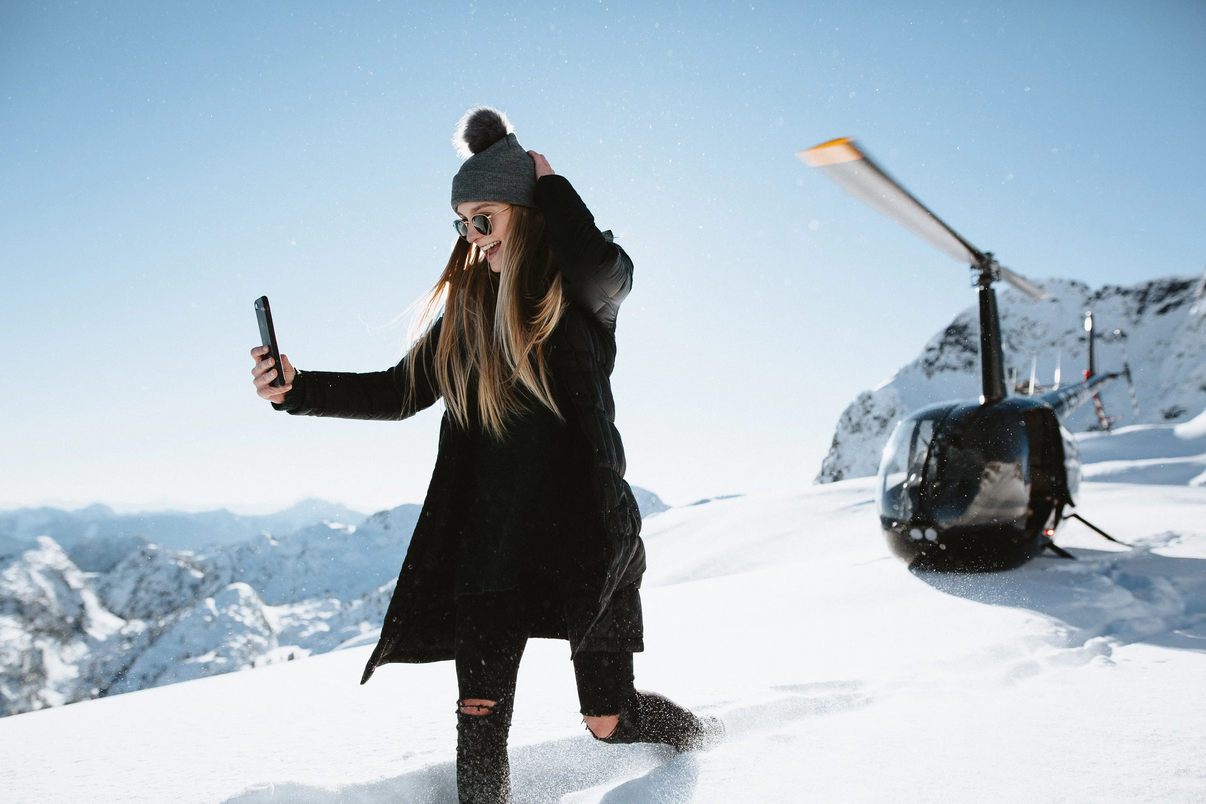 Influencers like @joellefriend use the company, Sky Helicopters for their social media sites (Sky Helicopters)