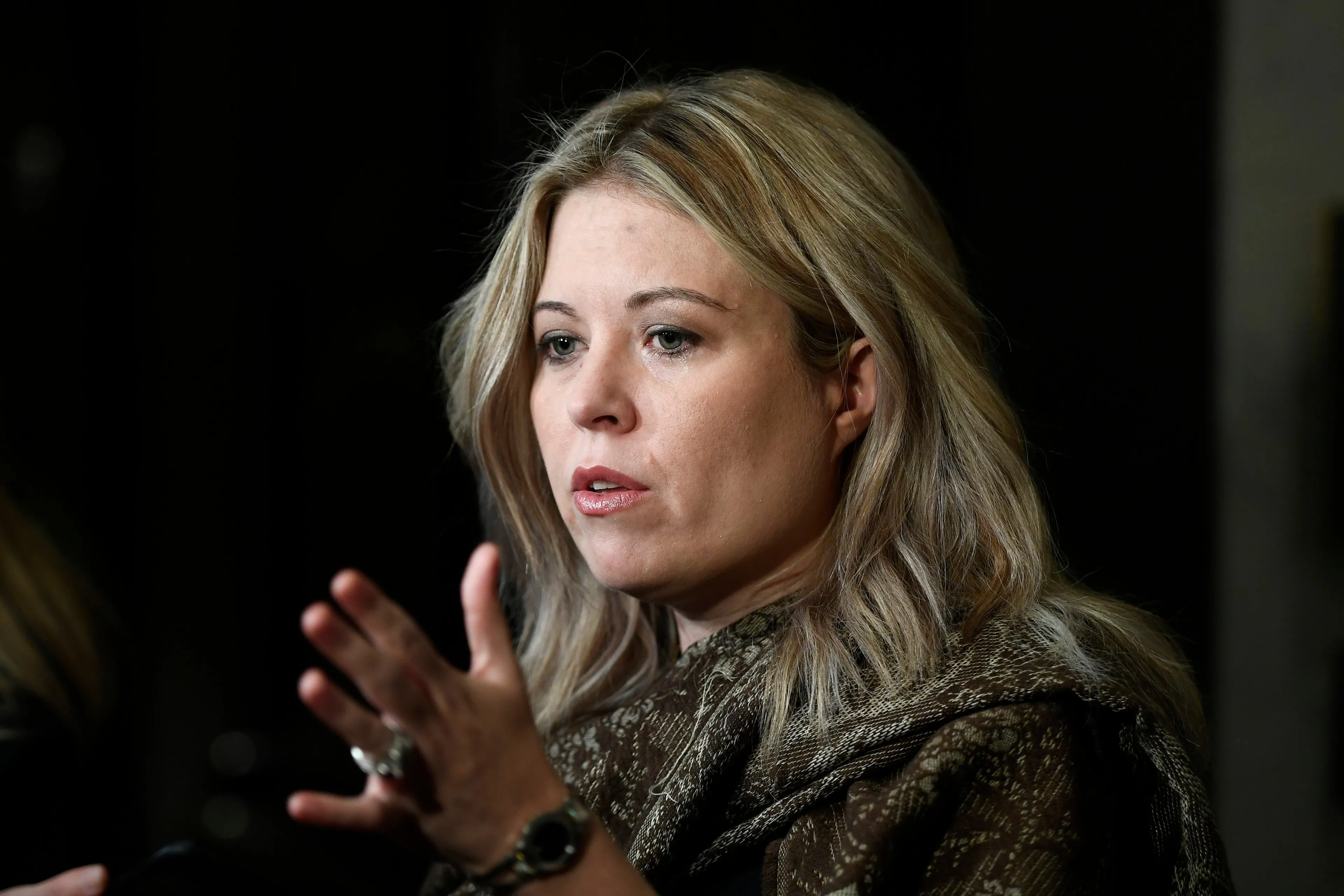 Conservative MP Michelle Rempel Garner speaks to reporters as she arrives for a Conservative caucus retreat on Parliament Hill in Ottawa, on Friday, Jan. 24, 2020. (Justin Tang/CP)