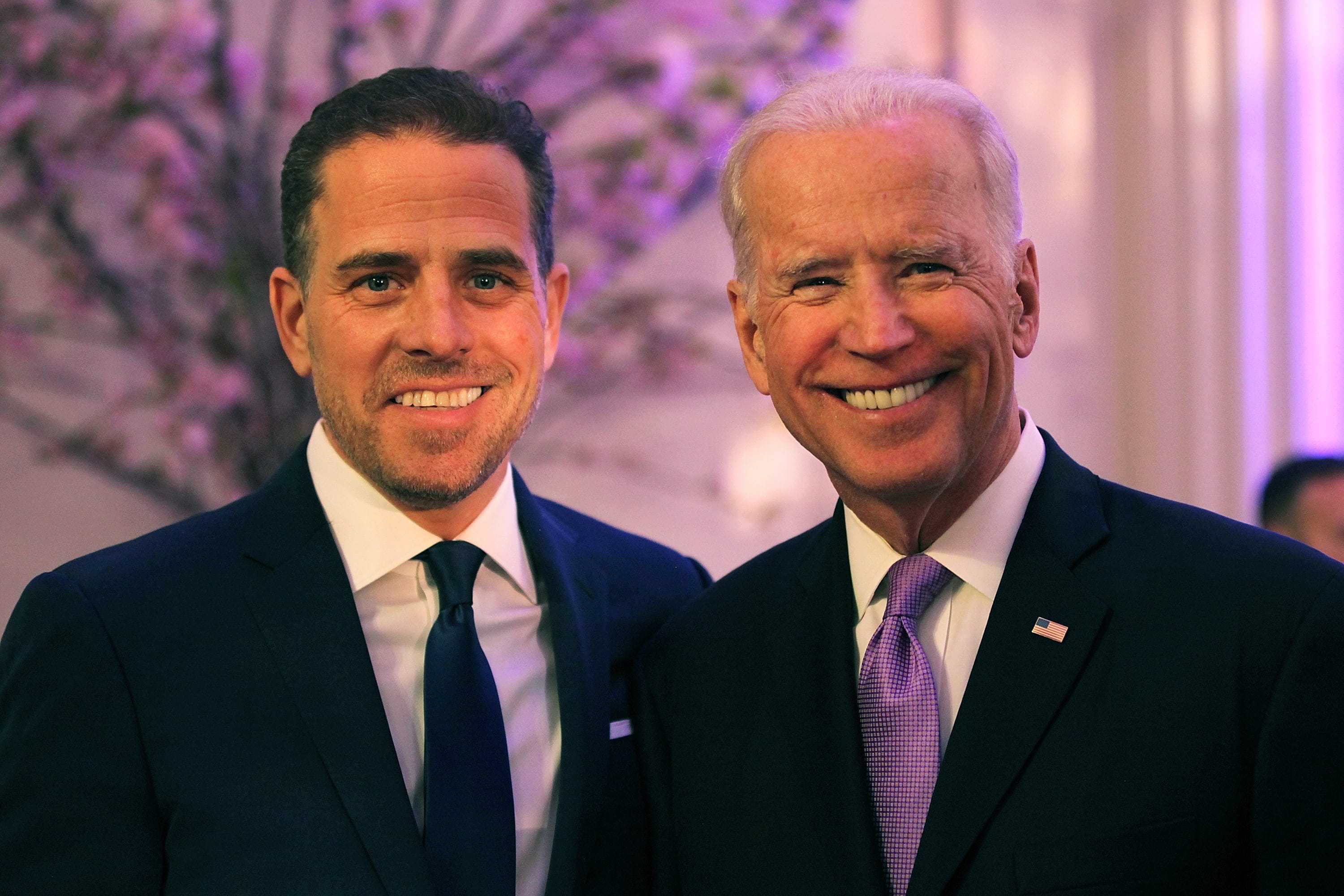 World Food Program USA Board Chairman Hunter Biden (L) and former Vice-president Joe Biden attend the World Food Program USA's Annual McGovern-Dole Leadership Award Ceremony at Organization of American States on April 12, 2016 in Washington, DC. (Teresa Kroeger/Getty Images for World Food Program USA)
