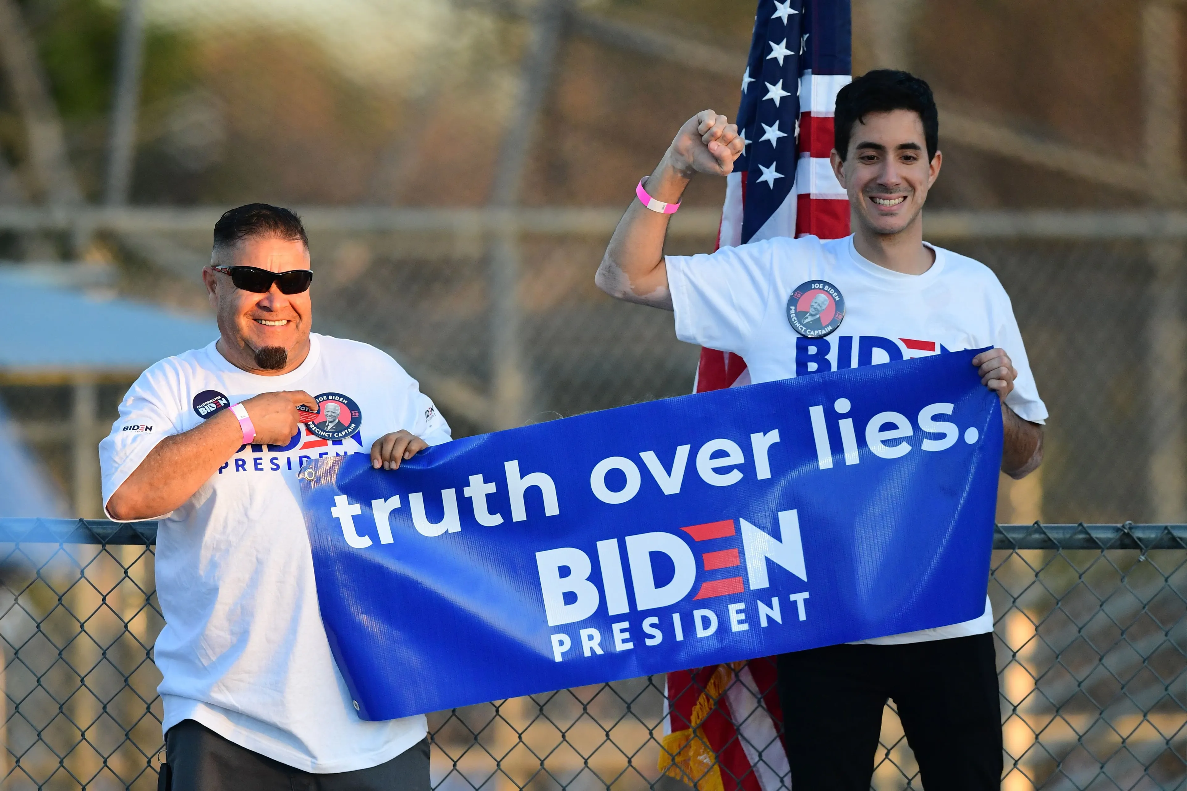 Biden supporters attend a Super Tuesday event in Los Angeles on March 3, 2020 (FREDERIC J. BROWN/AFP via Getty Images)