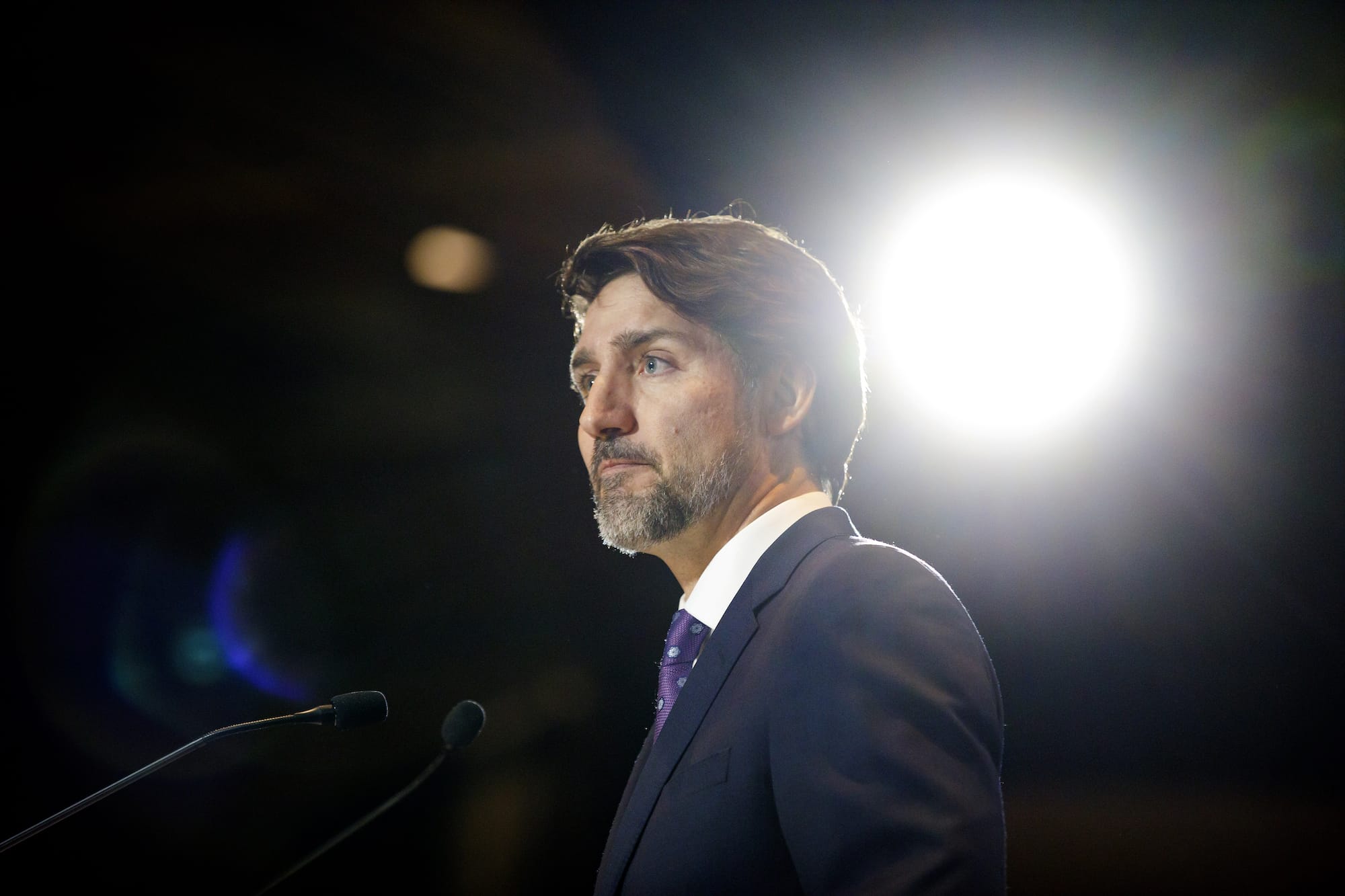 Justin Trudeau, Canada's prime minister, speaks during the Prospectors & Developers Association of Canada (PDAC) conference in Toronto, Ontario, Canada, on Monday, March 2, 2020. Canadian stocks snapped a six-day losing streak on Monday as investors gained confidence that stewards of the world's largest economies would act in concert to offset any impact from the spreading coronavirus. Photographer: Cole Burston/Bloomberg