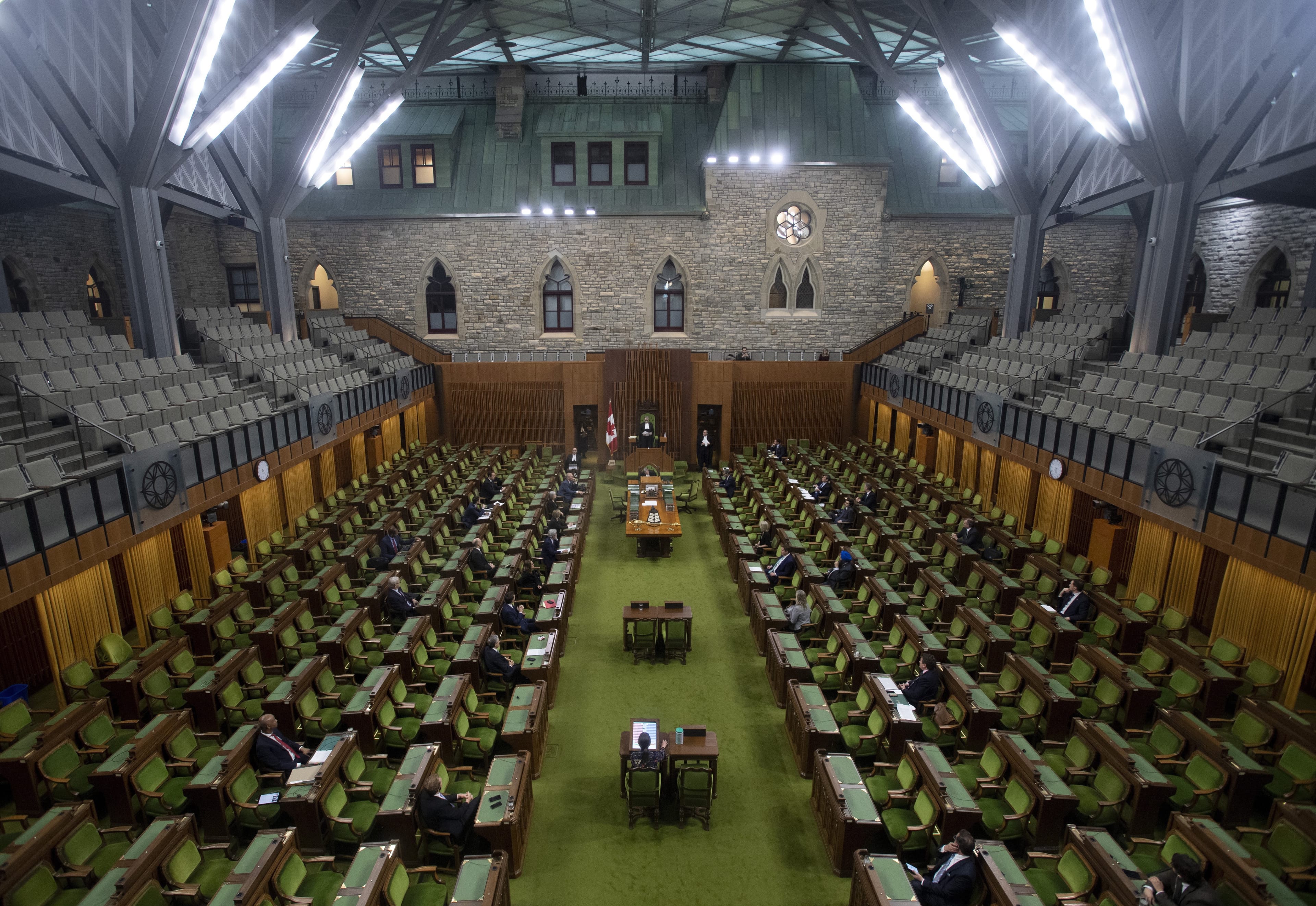 Leader of the Government in the House of Commons Pablo Rodriguez rises to ask for an extension of the sitting day in the House of Commons Parliament in the House of Commons Tuesday March 24, 2020 in Ottawa. THE CANADIAN PRESS/Adrian Wyld