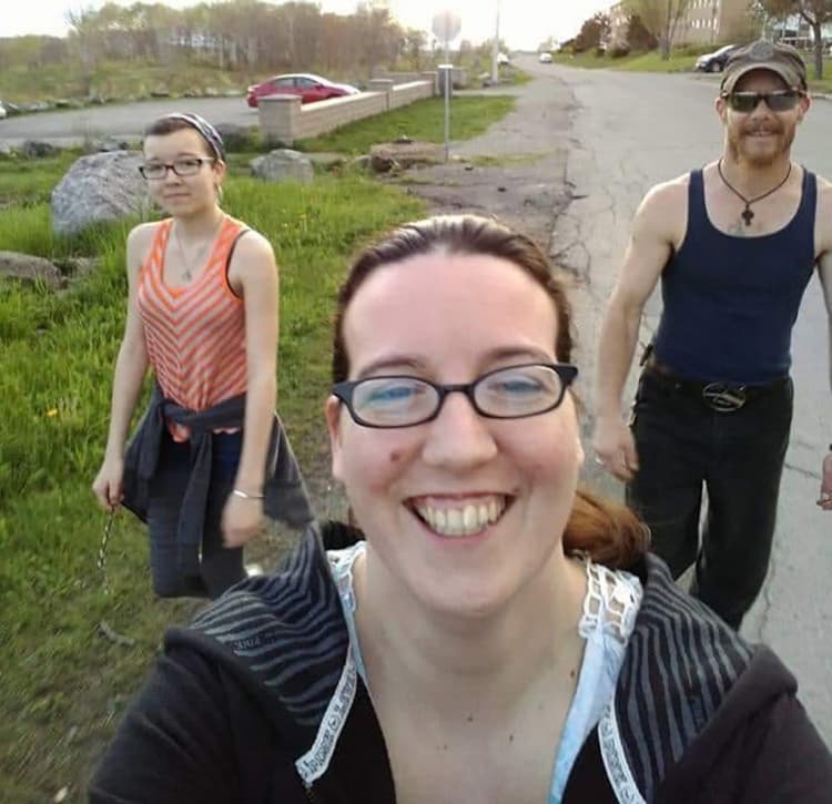 Emily Tuck (left to right), Jolene Oliver and Aaron Tuck are shown in a family handout photo. The family from Portapique, N.S. were among the victims of the mass killing in Nova Scotia this past weekend. (Tammy Oliver-McCurdie/CP)