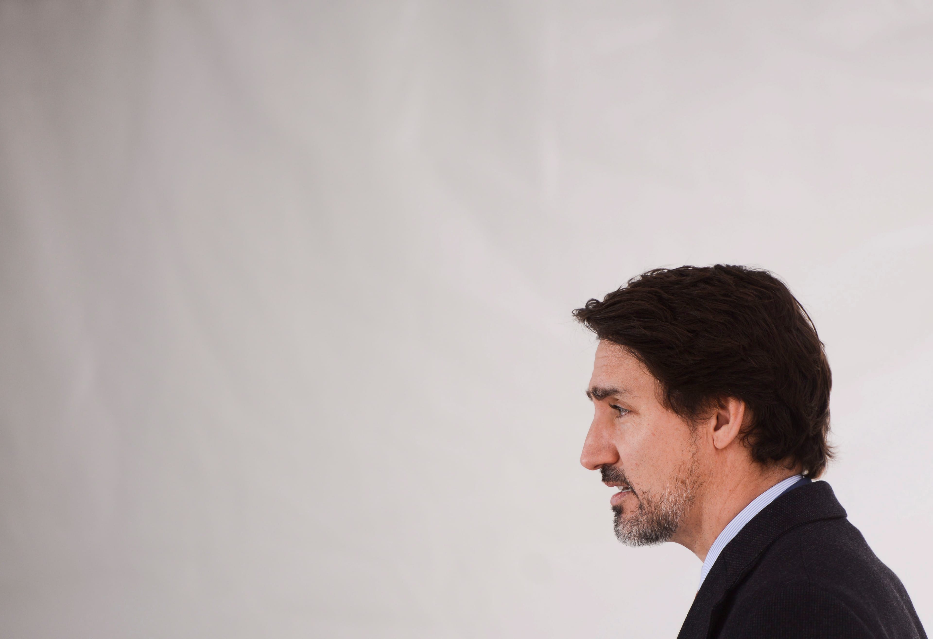 Prime Minister Justin Trudeau addresses Canadians on the COVID-19 pandemic from Rideau Cottage in Ottawa on Thursday, April 2, 2020. (Sean Kilpatrick/CP)