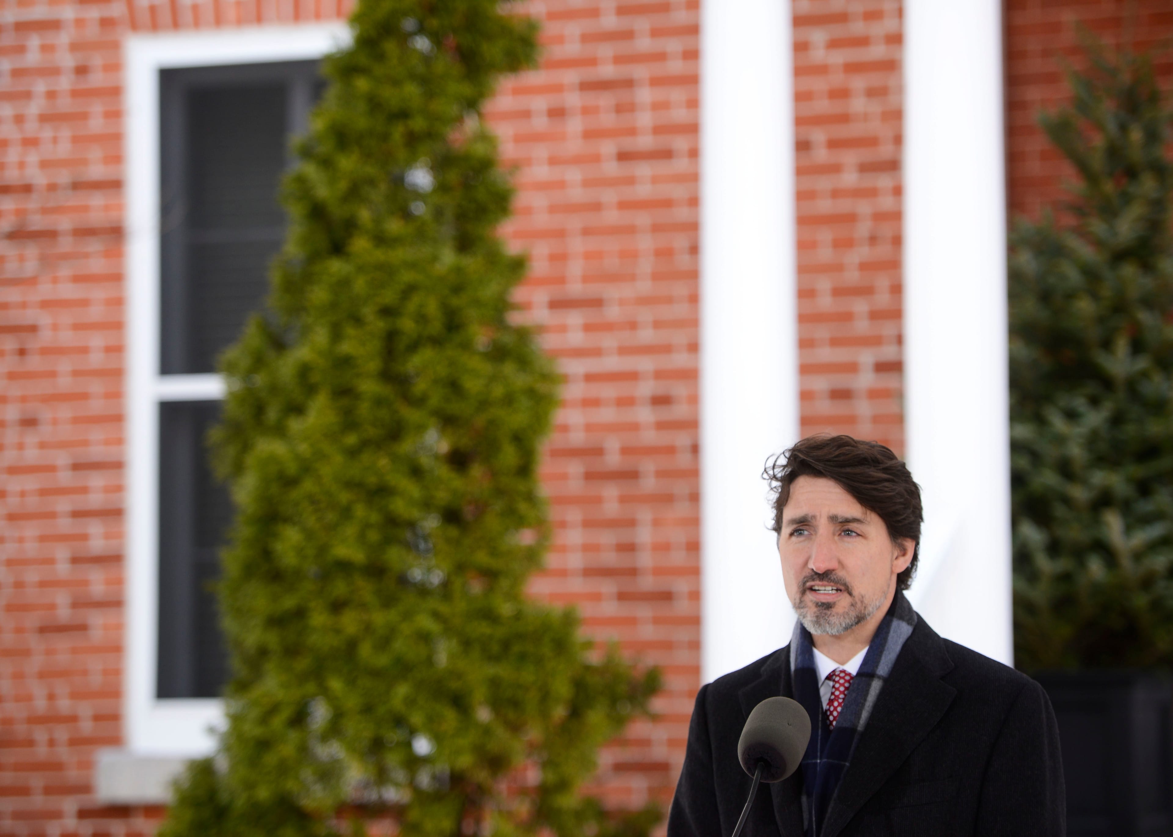 Prime Minister Justin Trudeau addresses Canadians on the COVID-19 pandemic from Rideau Cottage in Ottawa on Friday, April 17, 2020. THE CANADIAN PRESS/Sean Kilpatrick