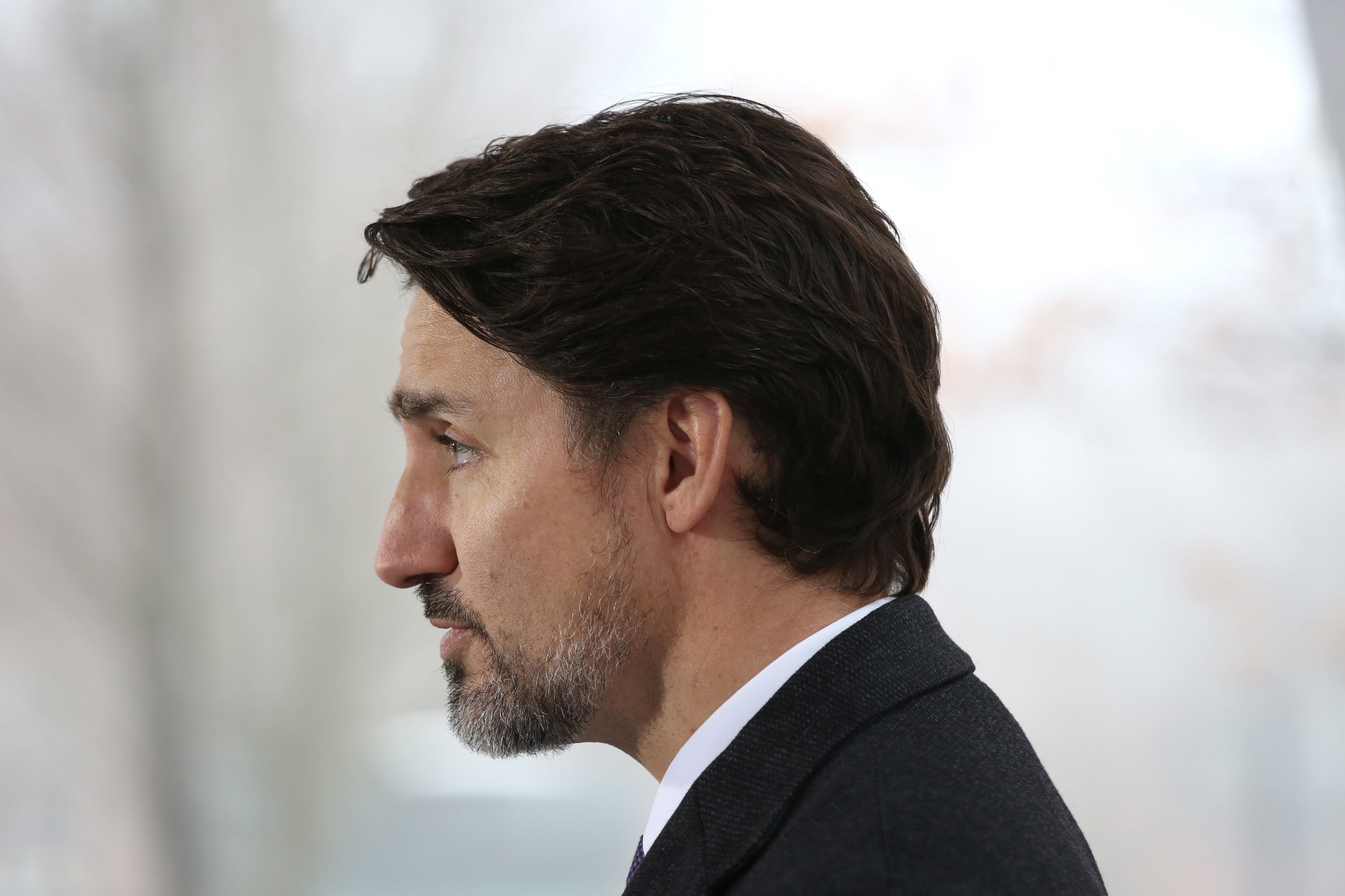 Canadian Prime Minister Justin Trudeau speaks during a news conference on COVID-19 situation in Canada from his residence March 20, 2020 in Ottawa, Canada. (Photo by Dave Chan / AFP) (Photo by DAVE CHAN/AFP via Getty Images)