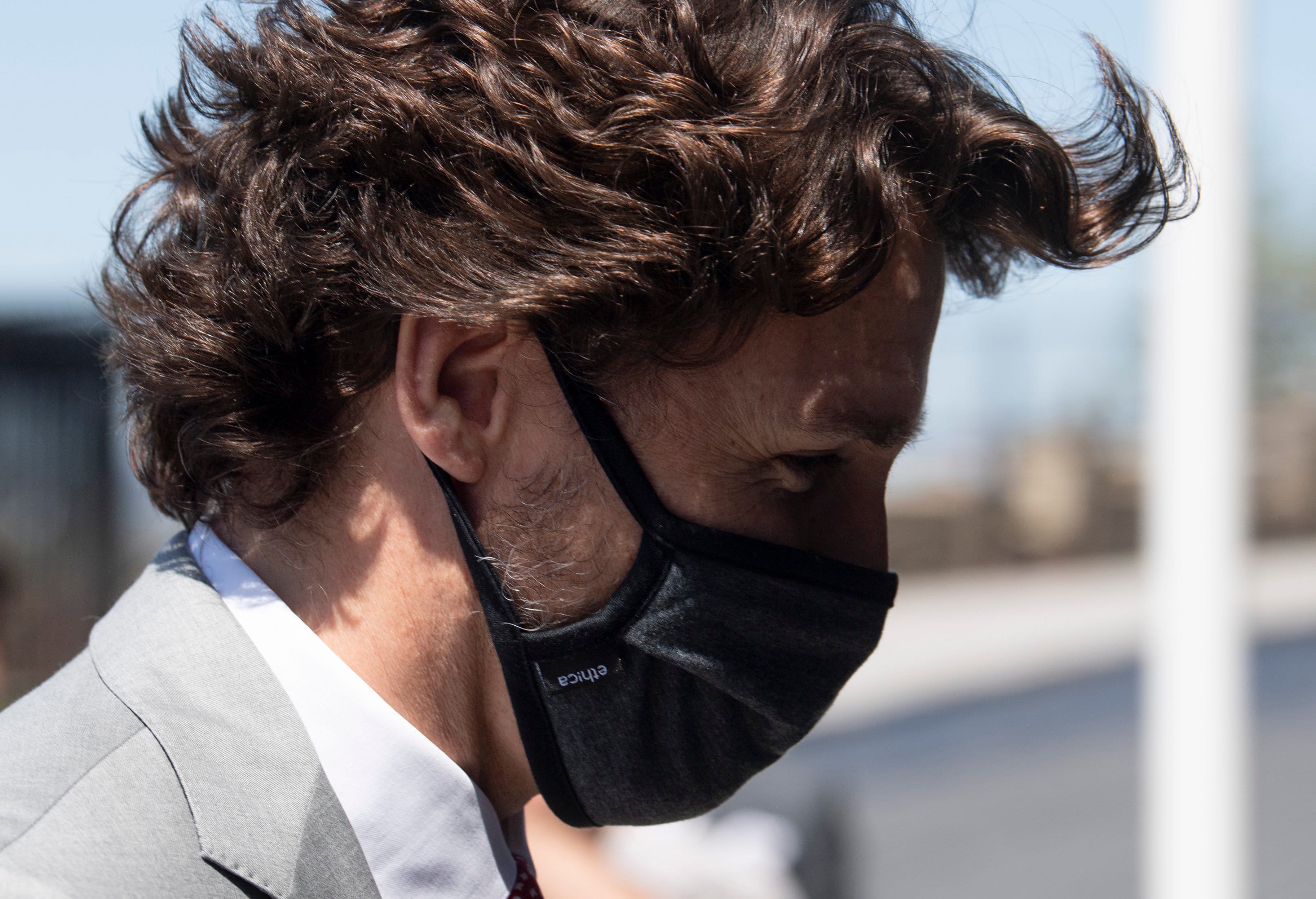 Trudeau arrives on Parliament Hill on May 20, 2020 (Adrian Wyld/CP)
