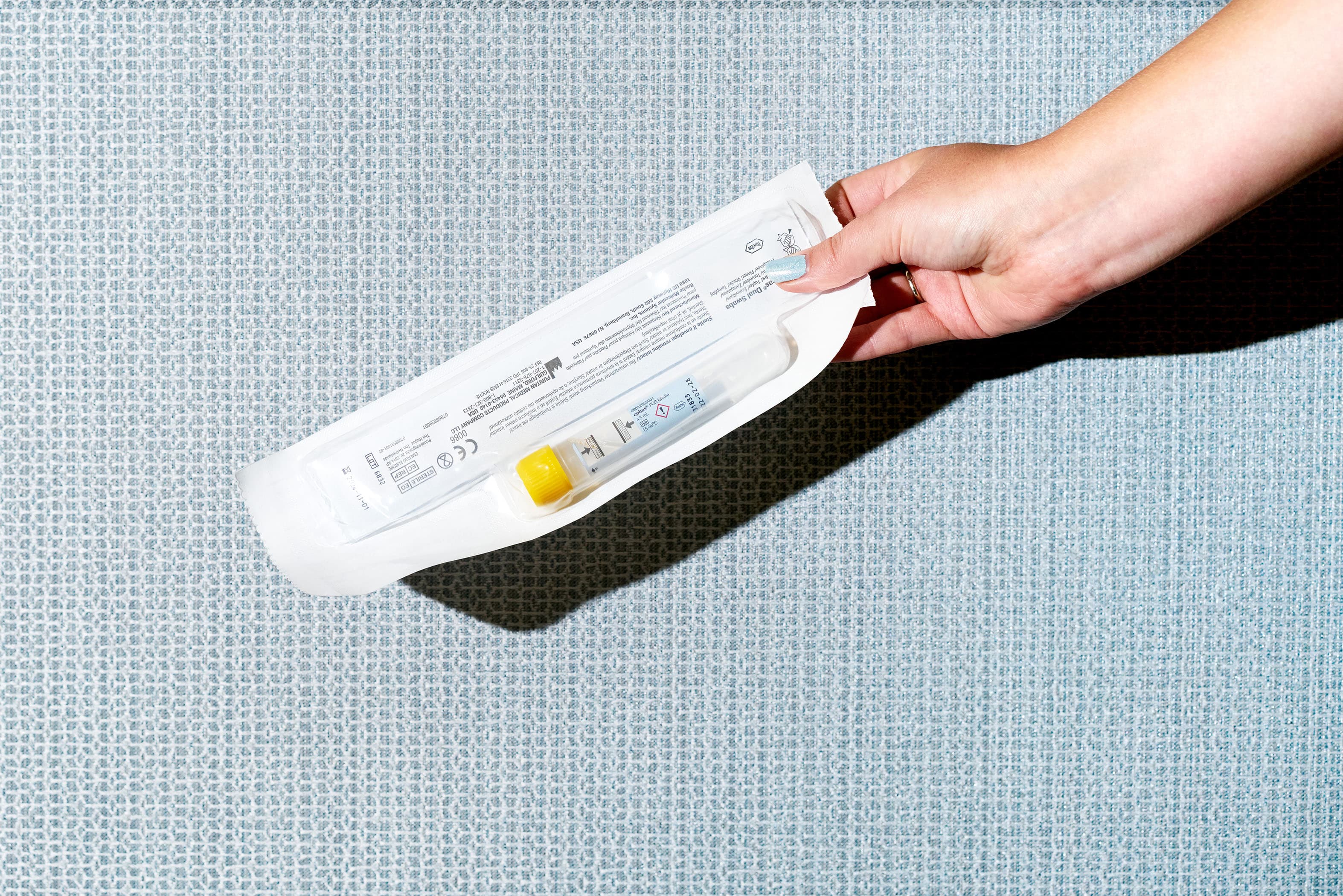 A swab testing kit; how quickly COVID tests are processed is a factor in how effective tracers can be (Photograph by Nathan Cyprys)