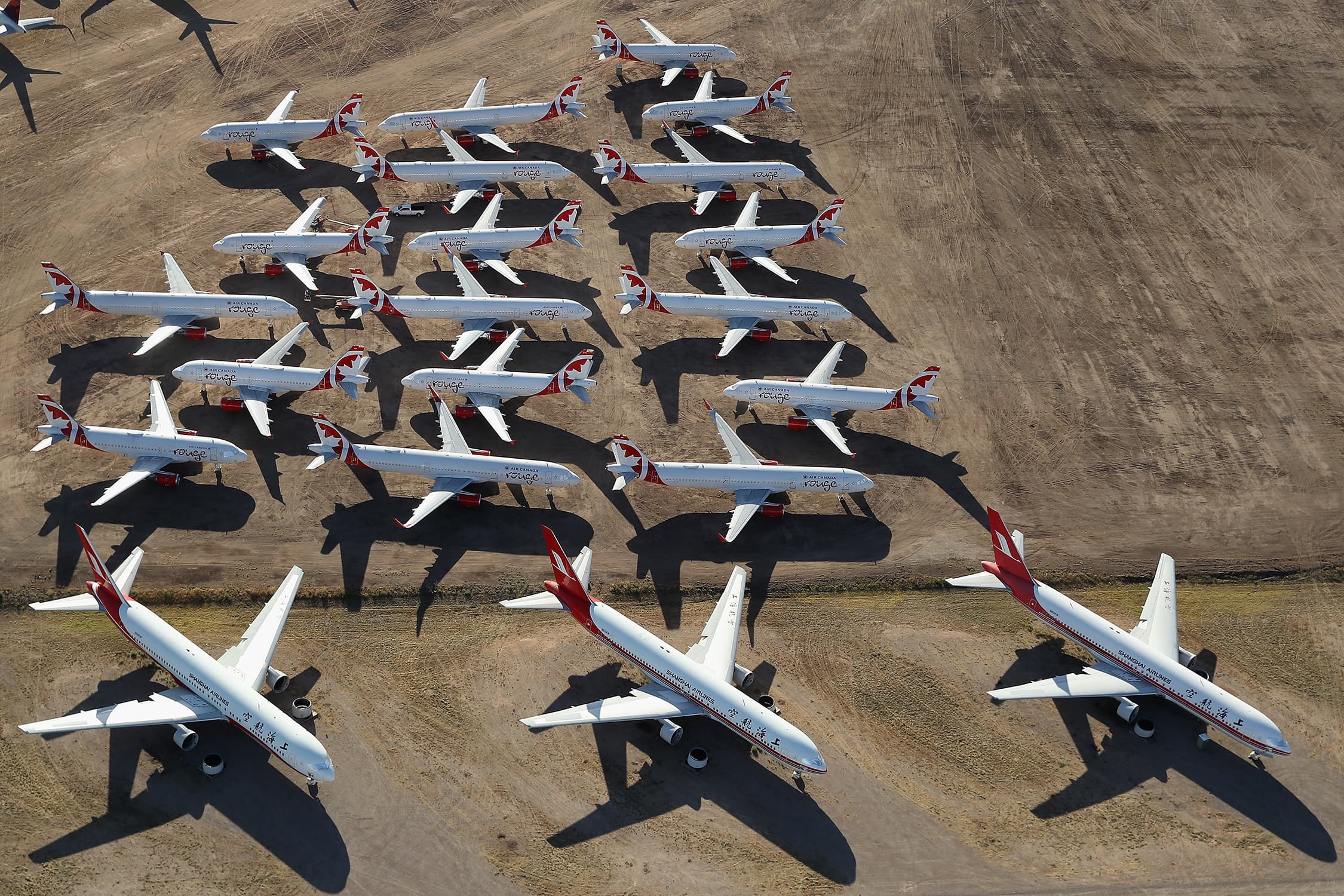Canada’s major airlines have been forced to reduce their schedules by 95 per cent (Christian Petersen/Getty Images)