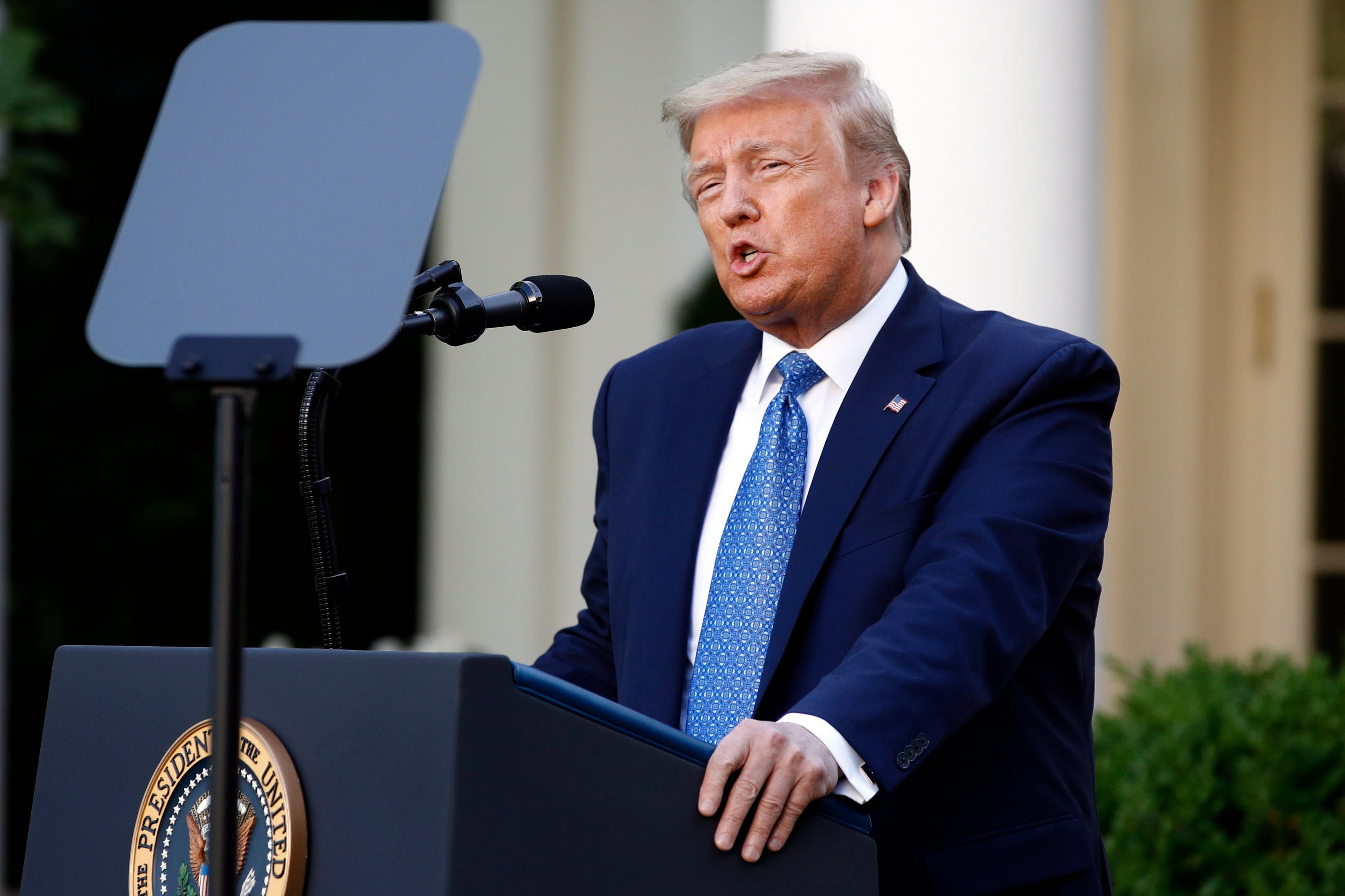 Donald Trump's West Wing advisers and campaign aides have grown increasingly concerned about his reelection chances as they've watched his standing take a pummelling first on his handling of the coronavirus pandemic and now during a nationwide wave of protests against racial injustice. (Patrick Semansky/AP/CP)