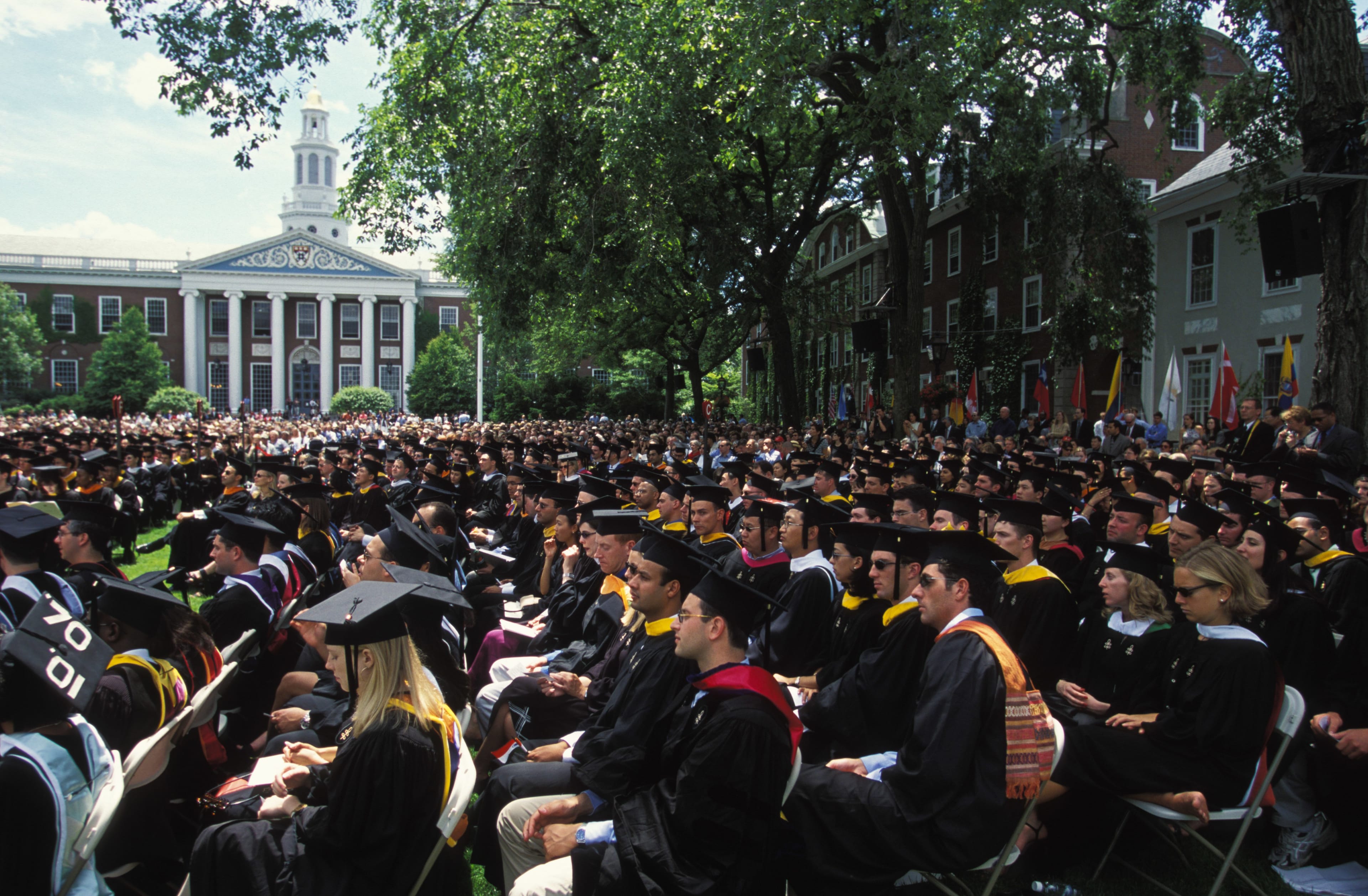 Harvard Business School students attend their graduation. (Brooks Kraft LLC/Corbis via Getty Images)
