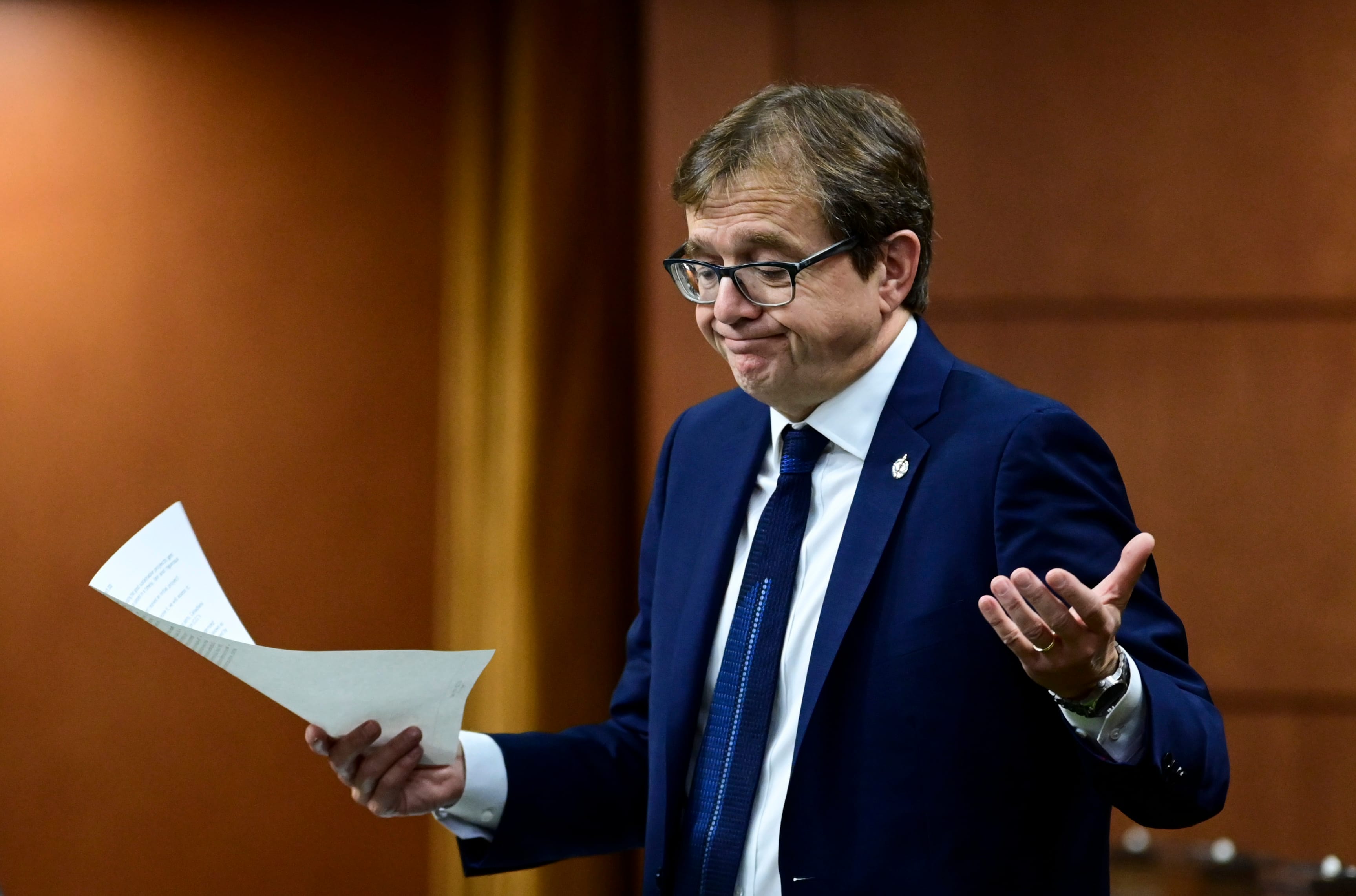 Minister of Environment and Climate Change Jonathan Wilkinson answers a question during question period in the House of Commons on Parliament Hill in Ottawa on Tuesday, Oct. 6, 2020. (Sean Kilpatrick/CP)