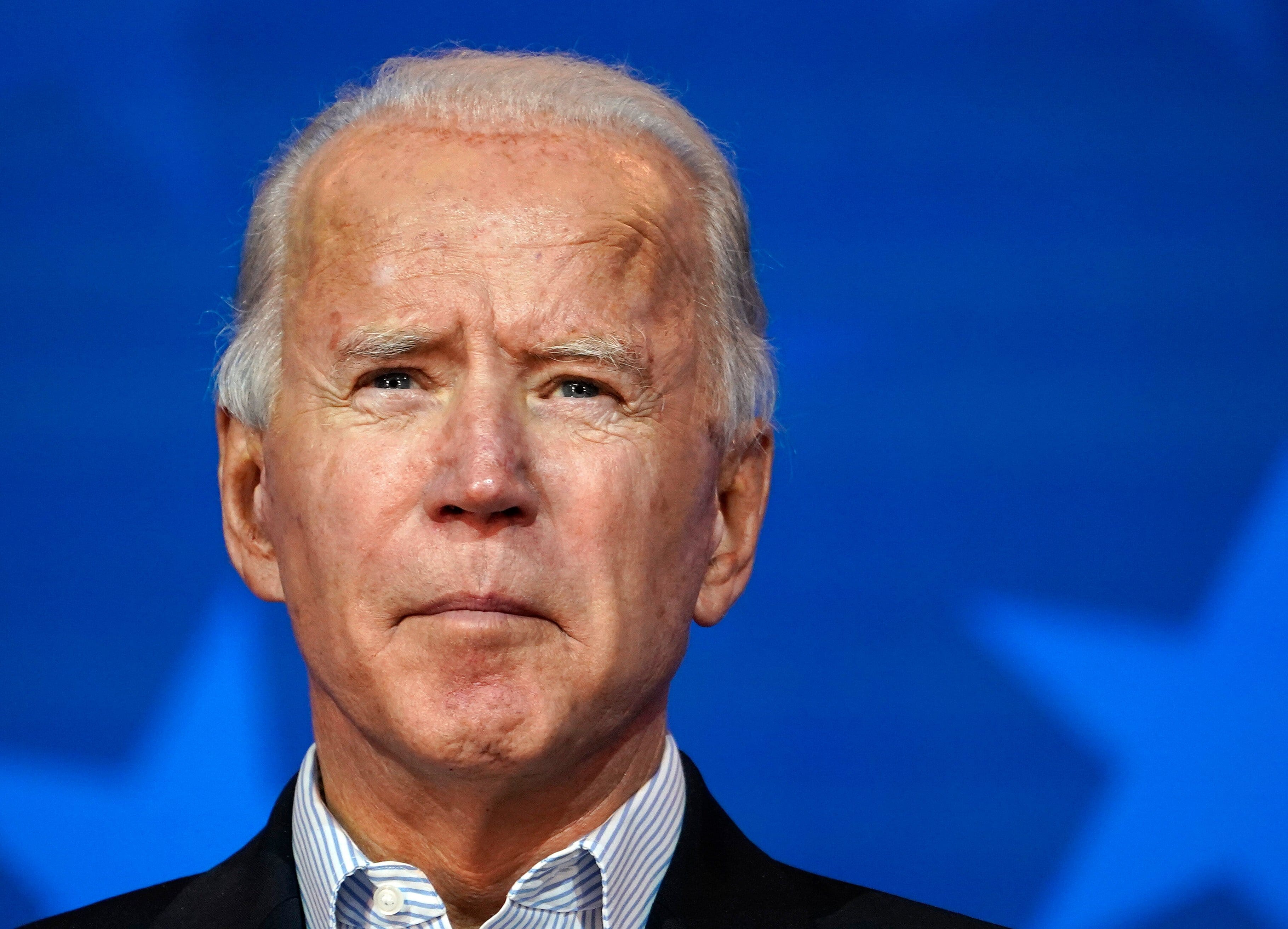 Biden prepares to speak at The Queen theater on Nov. 05, 2020 in Wilmington, Delaware (Drew Angerer/Getty Images)