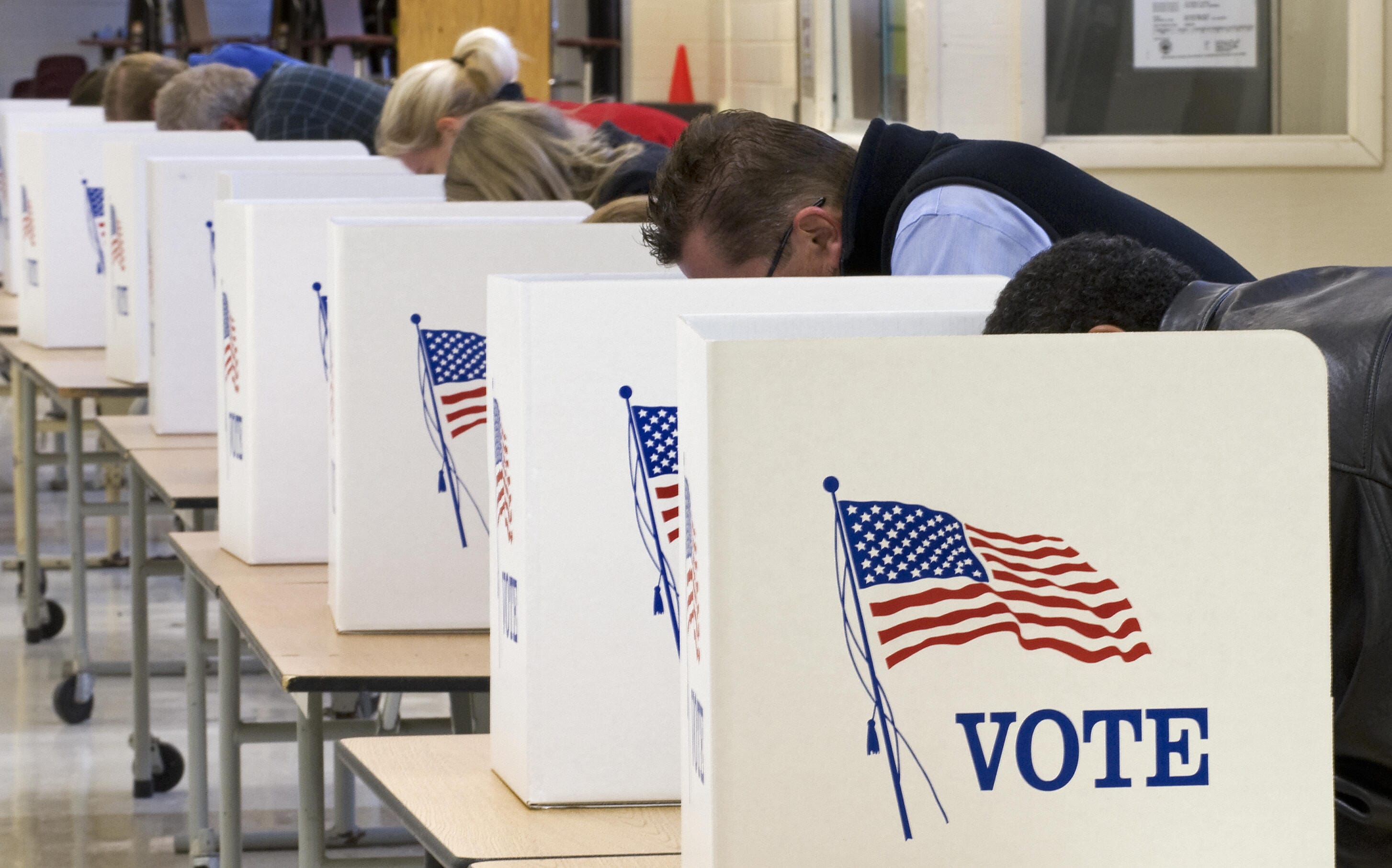 Voters cast their ballots on Election Day in 2008. (Paul J. Richards/AFP via Getty Images)