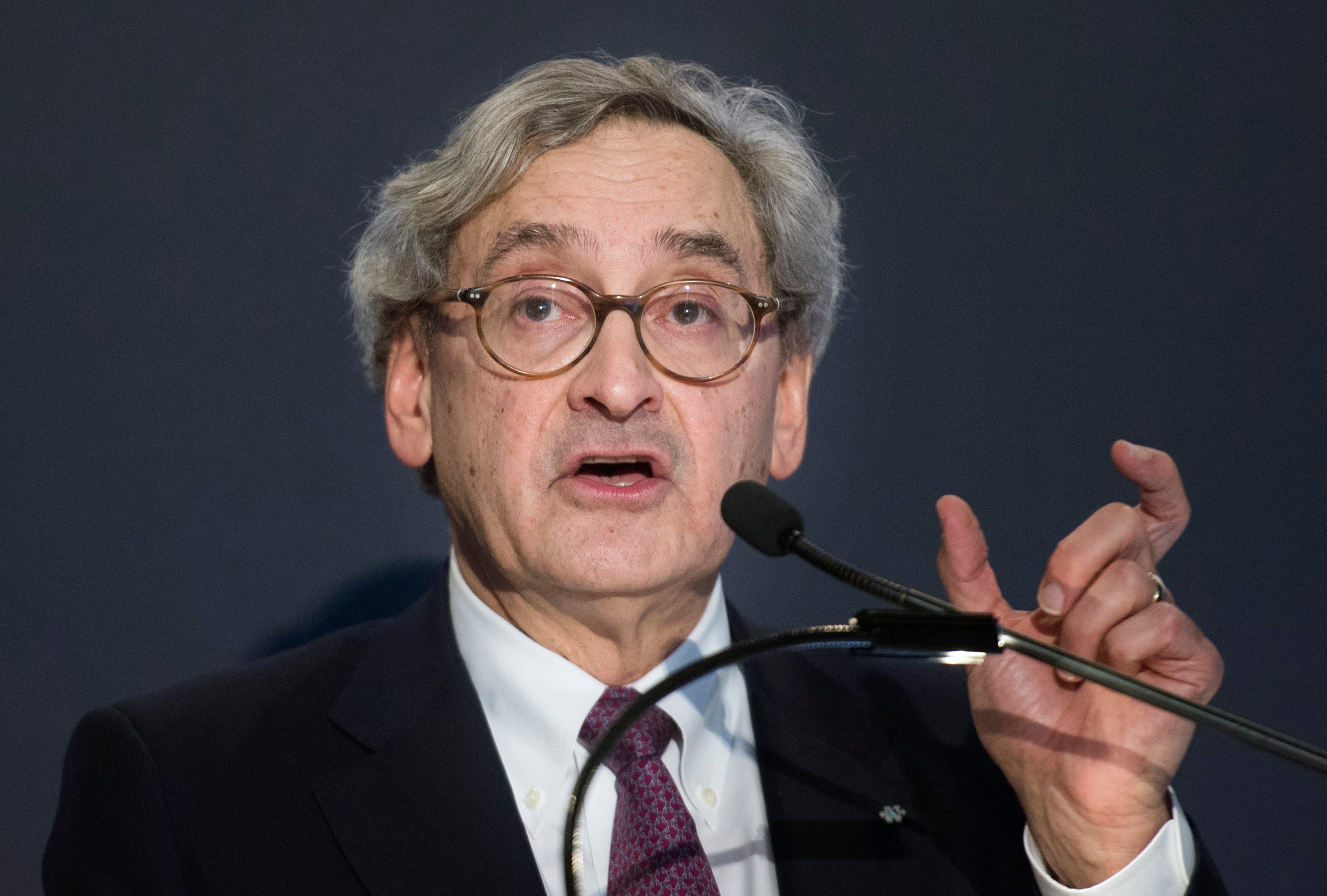 Sabia speaks at a business luncheon in Montreal last year, when he was heading the Caisse de depot et placement du Quebec (CP/Graham Hughes)