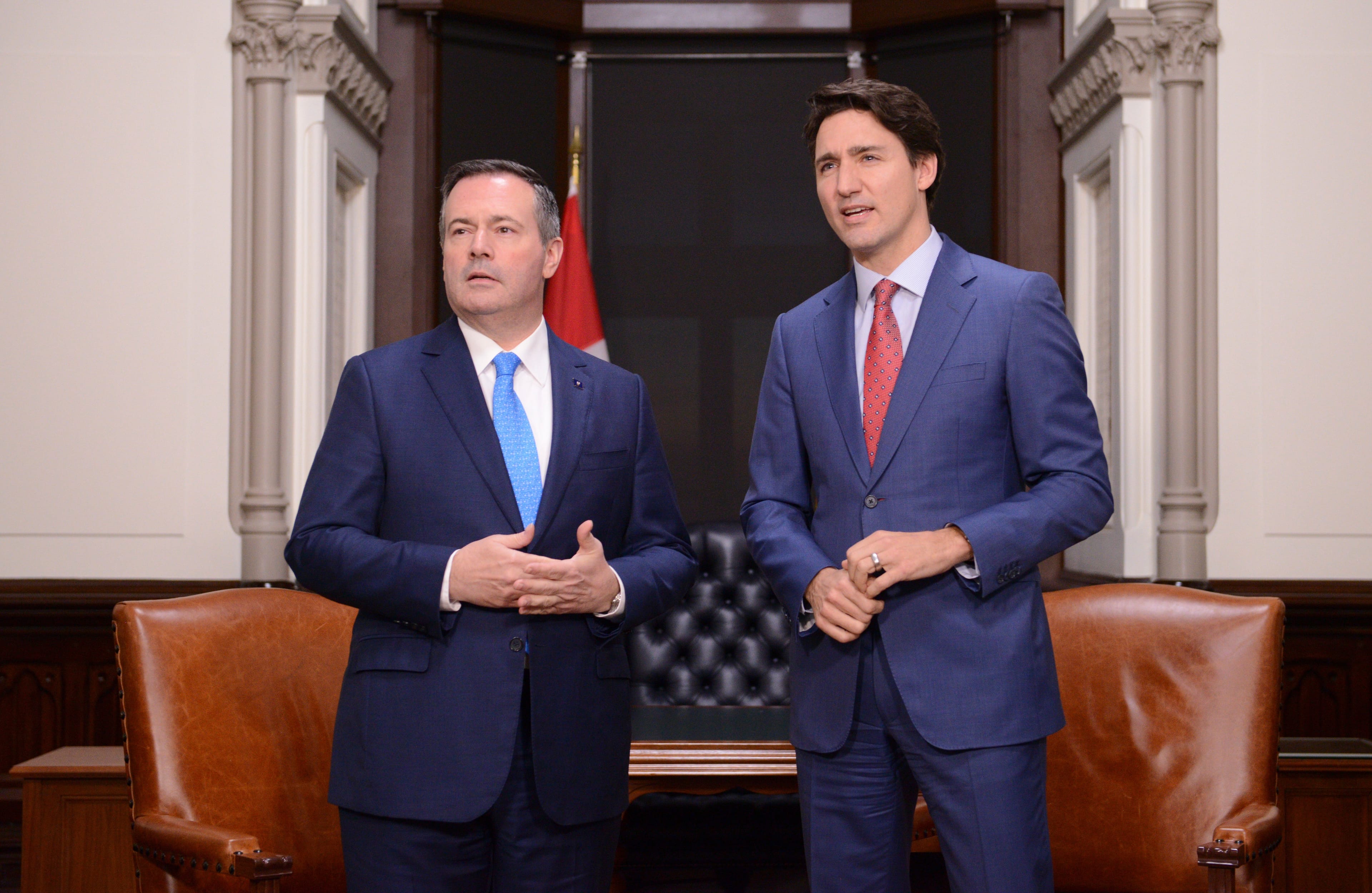 Trudeau meets with Kenney on Parliament Hill on Dec. 10, 2019 (CP/Sean Kilpatrick)