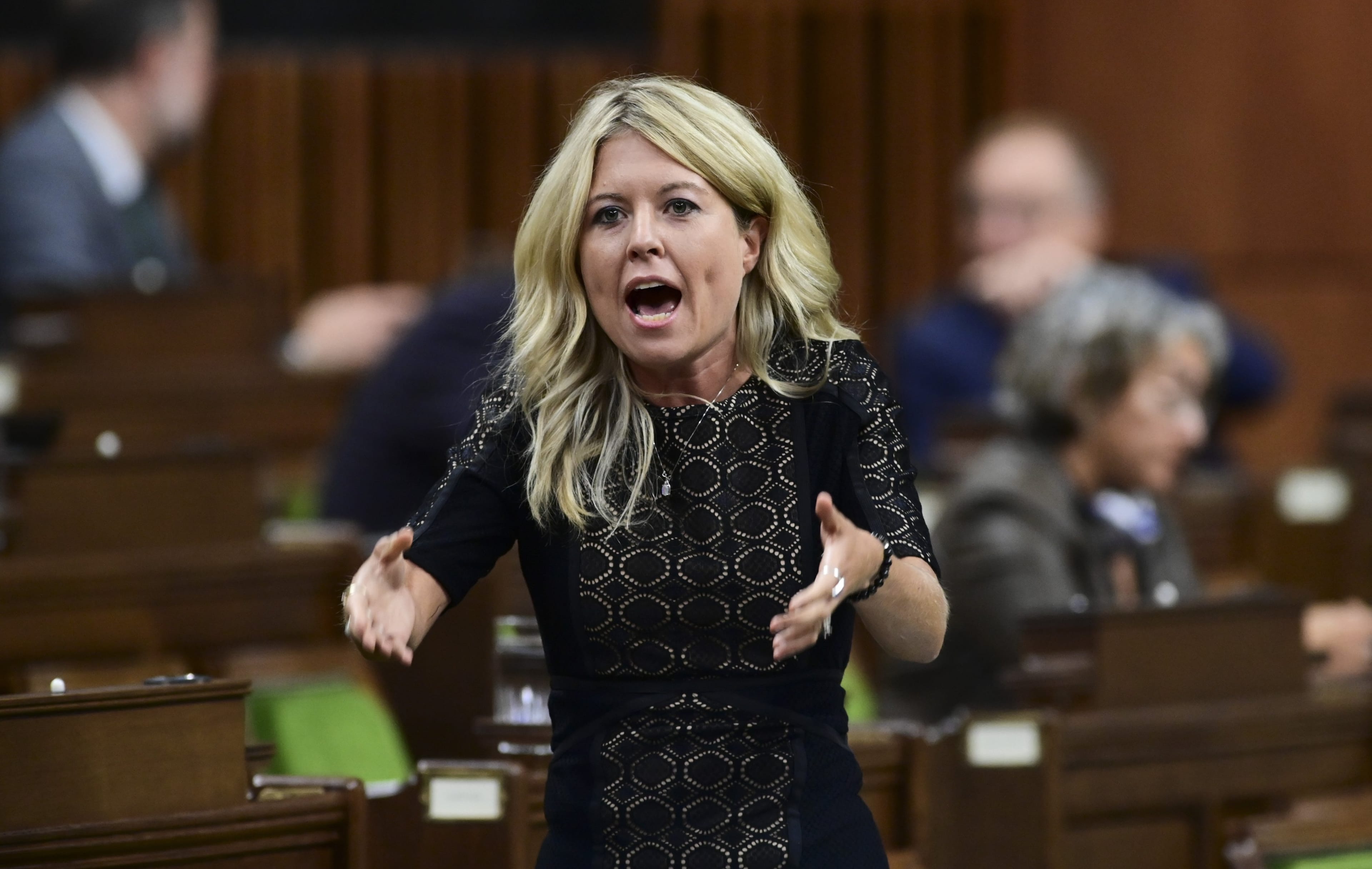 Conservative member of Parliament Michelle Rempel Garner asks a question during question period in the House of Commons.(Photo by Sean Kilpatrick/CP)