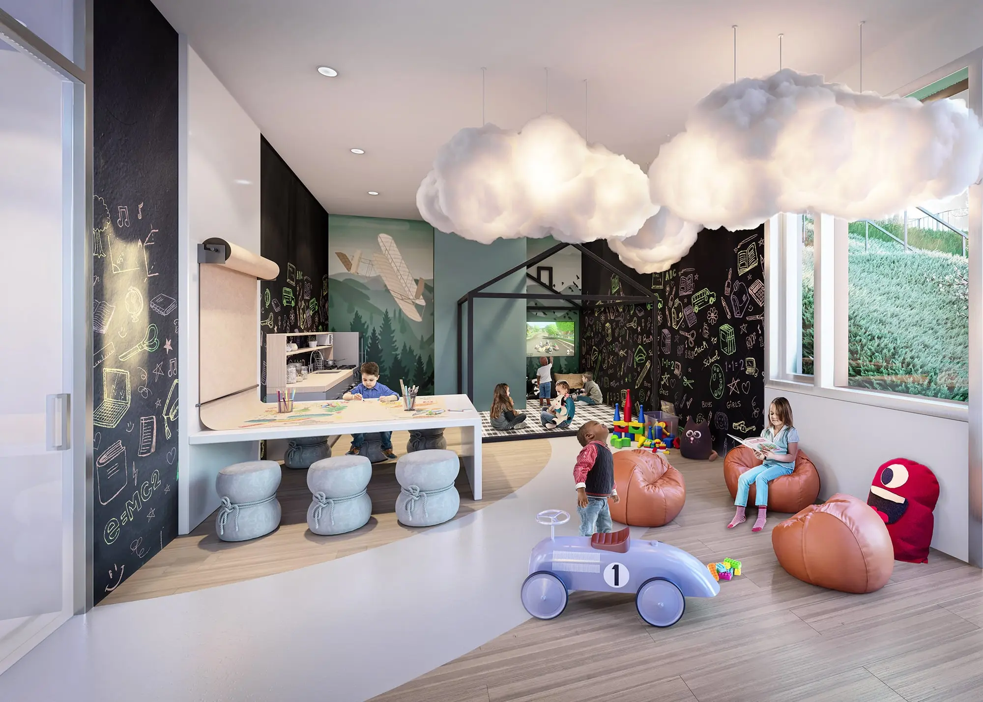 Tridel's MRKT Alexandra Park Condos in Toronto. The Kids Zone and Youth Zone are where children and teens can go to meet, exchange ideas and let their creativity run free—all while being just steps from home. (Courtesy of Tridel)
