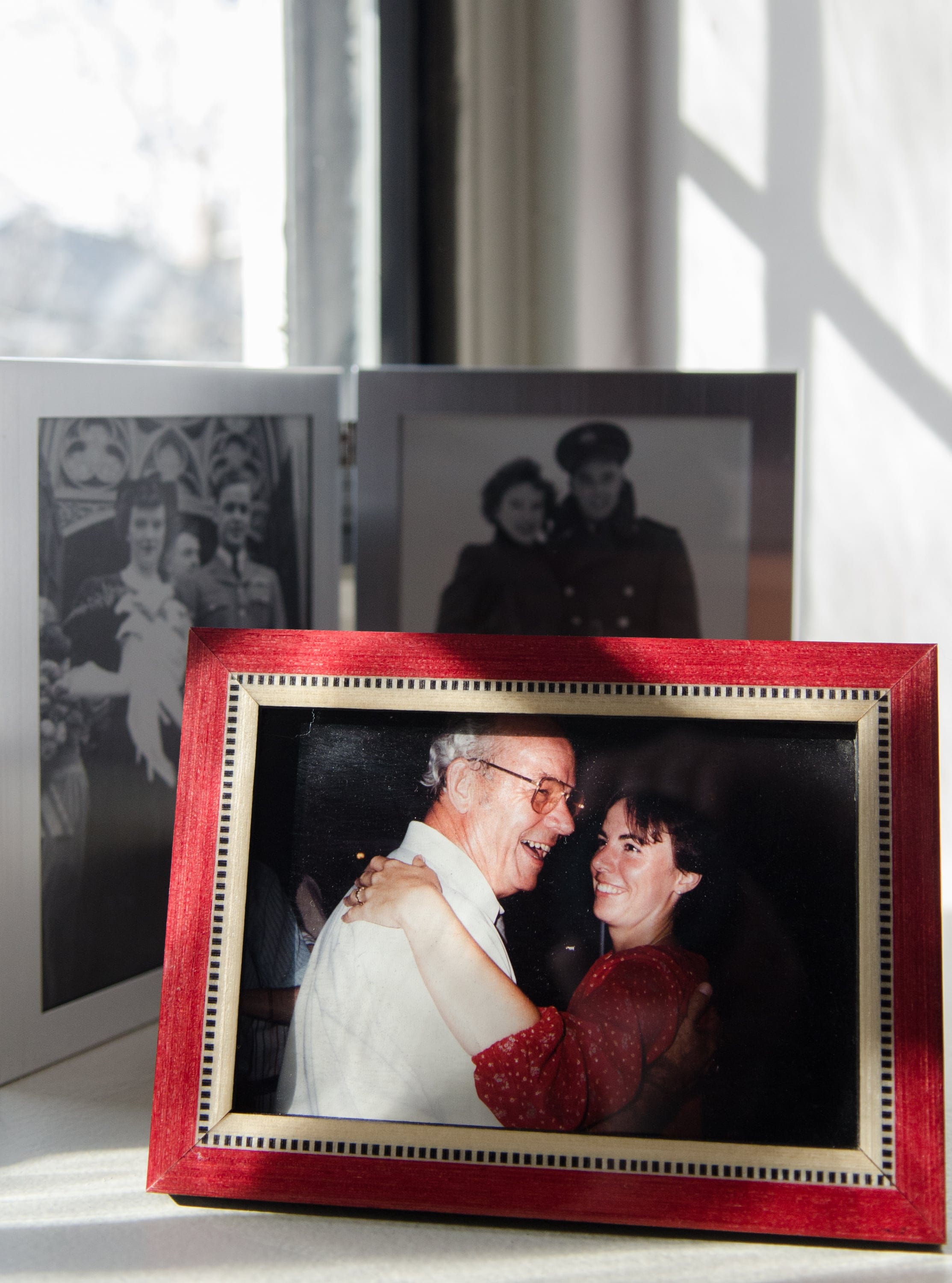 Even as Bill (with Cathrin, right) grew older, he held on to his optimism; or it held on to him (Photograph by Mary Barber)