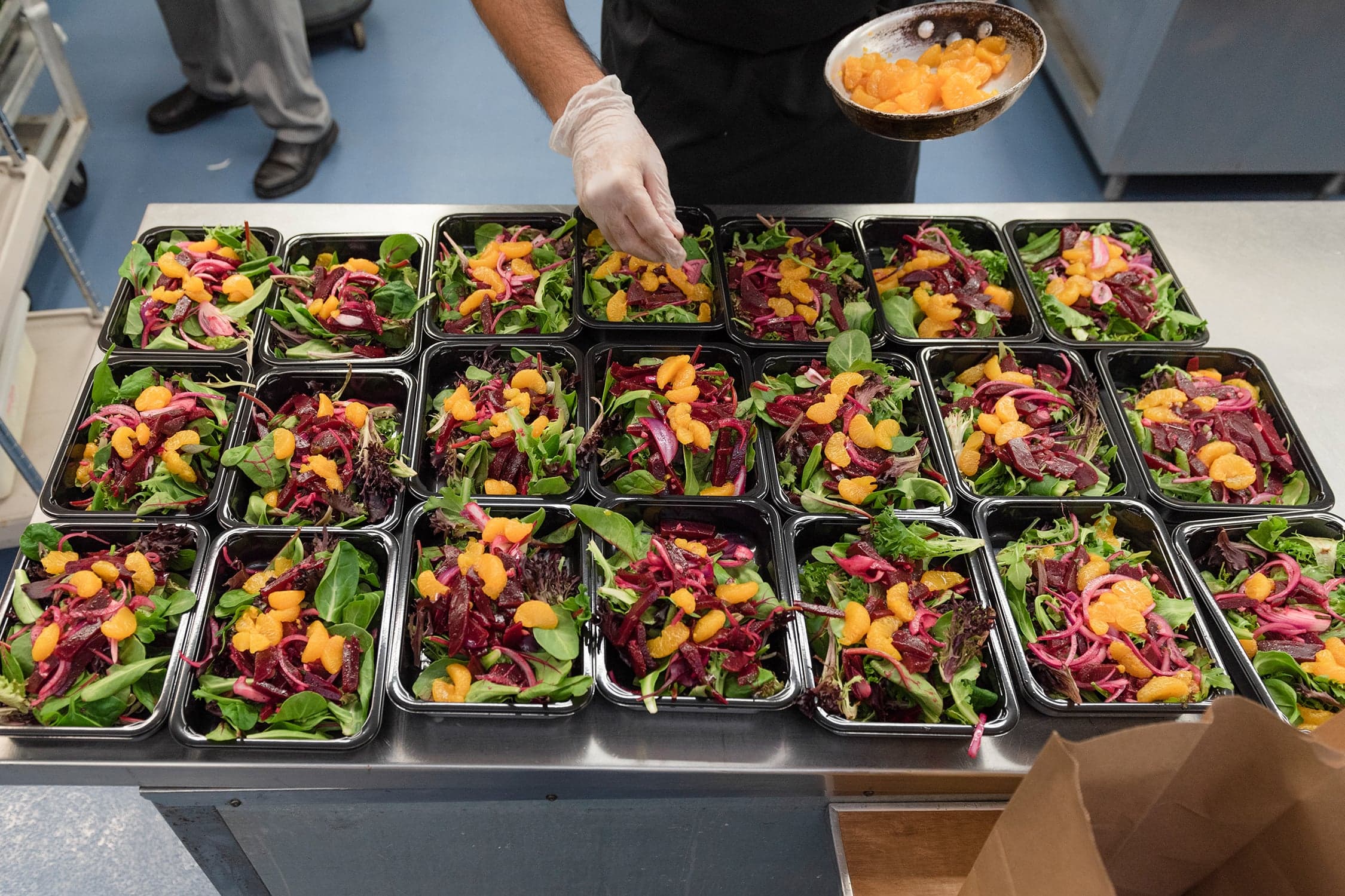 The meals are made as appealing as possible before being delivered to patients (Photograph by Lucy Lu)