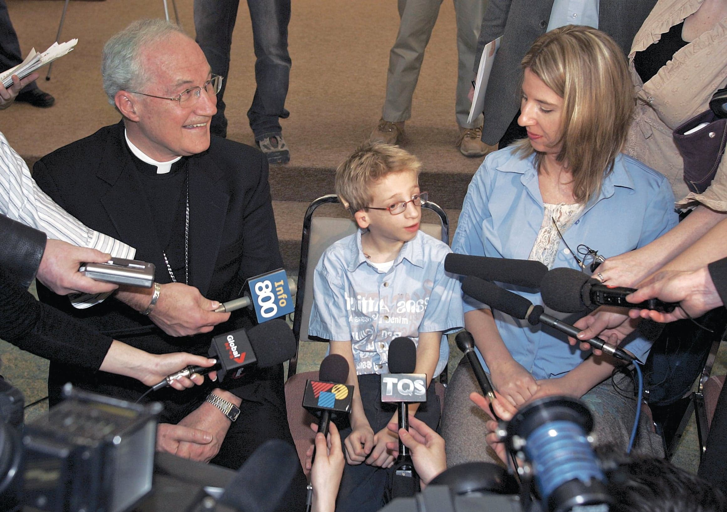 Gabriel with his mother, Cardinal Ouelett (Jacques Boissinot/CP)