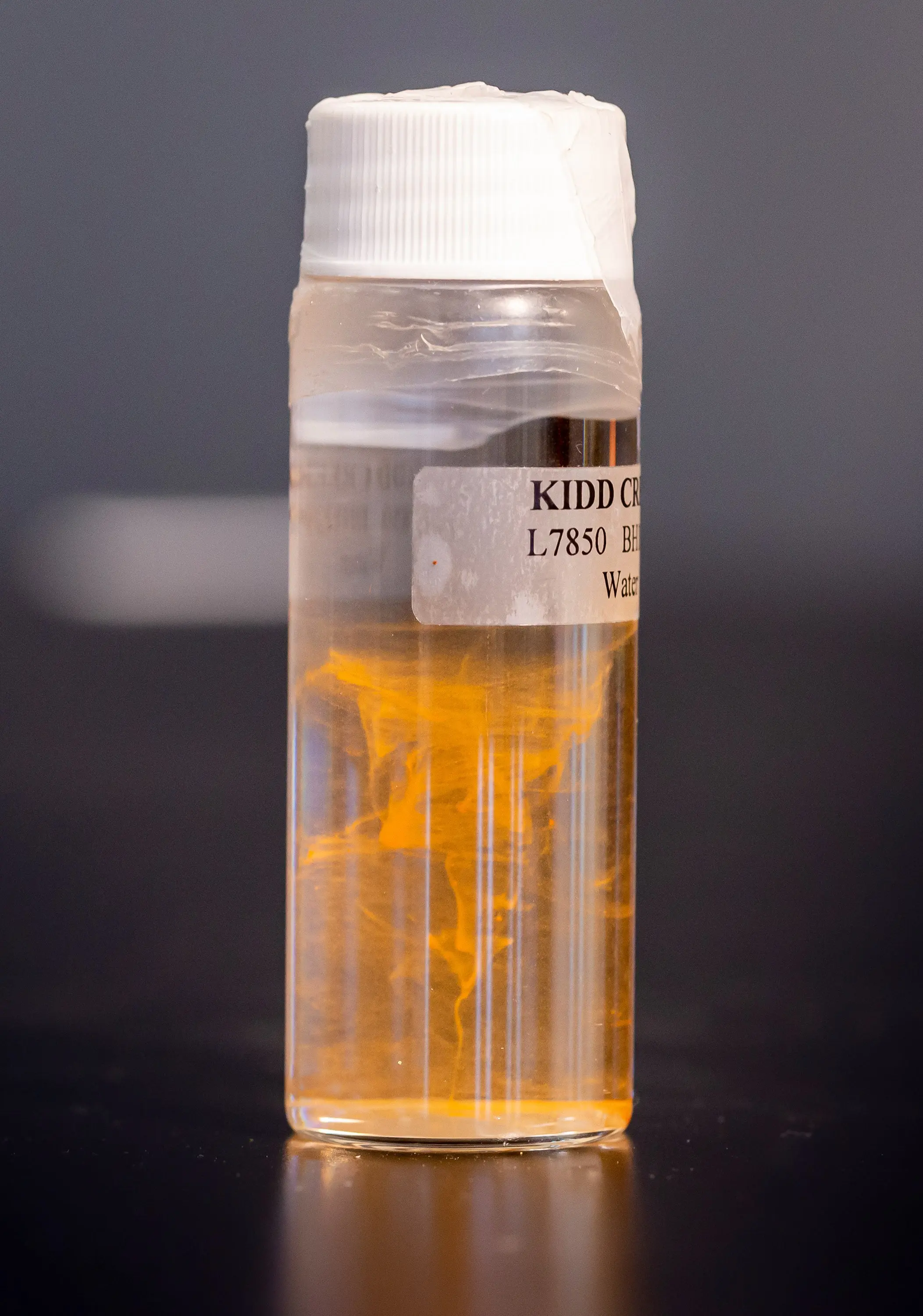 A water sample from the mine (Courtesy of Canada Science and Technology Museum)