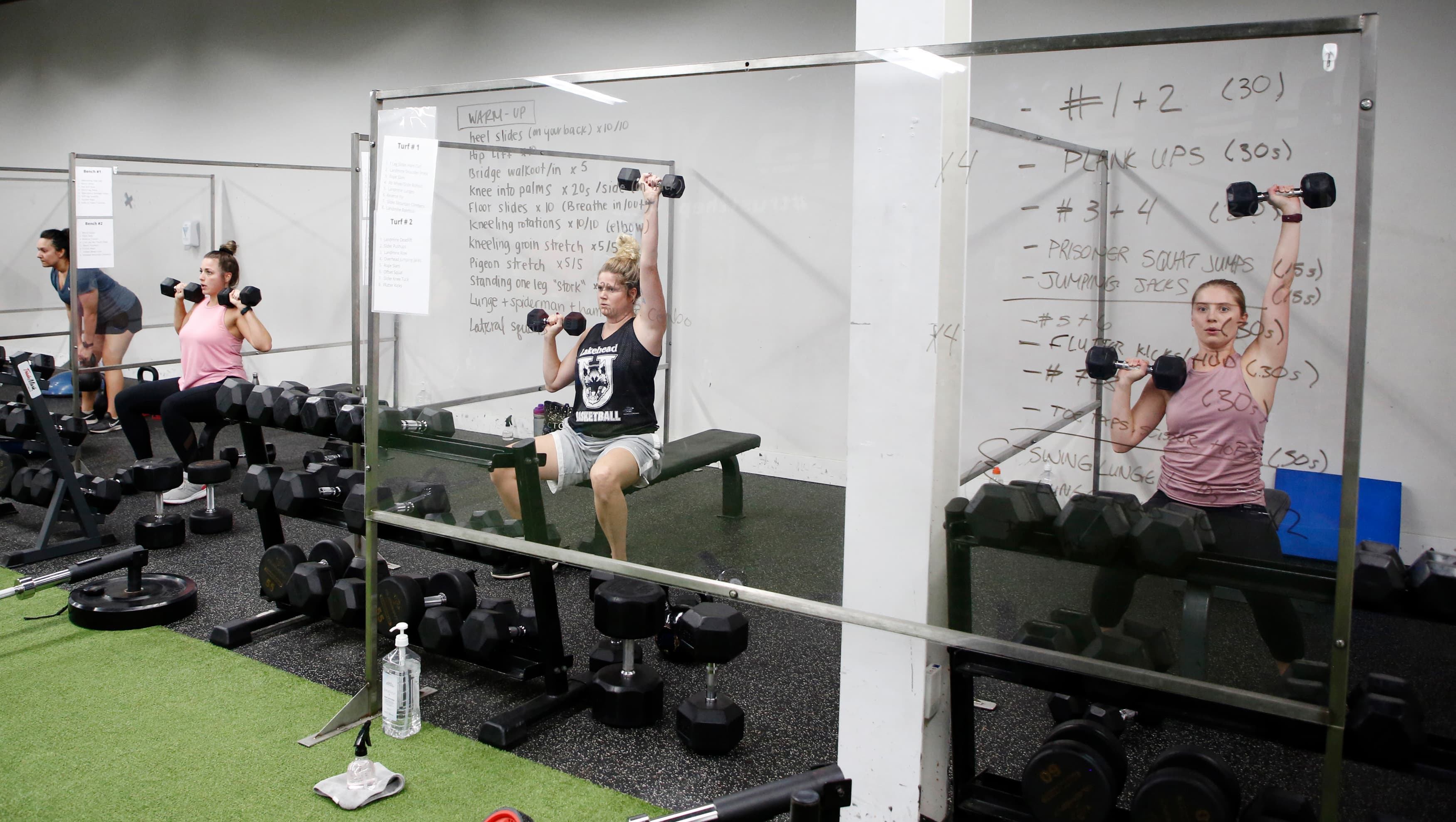 As much of Canada descended into a second wave in late 2020, Halifax gym goers were able to continue group fitness classes (Tim Krochak/Bloomberg/Getty Images)