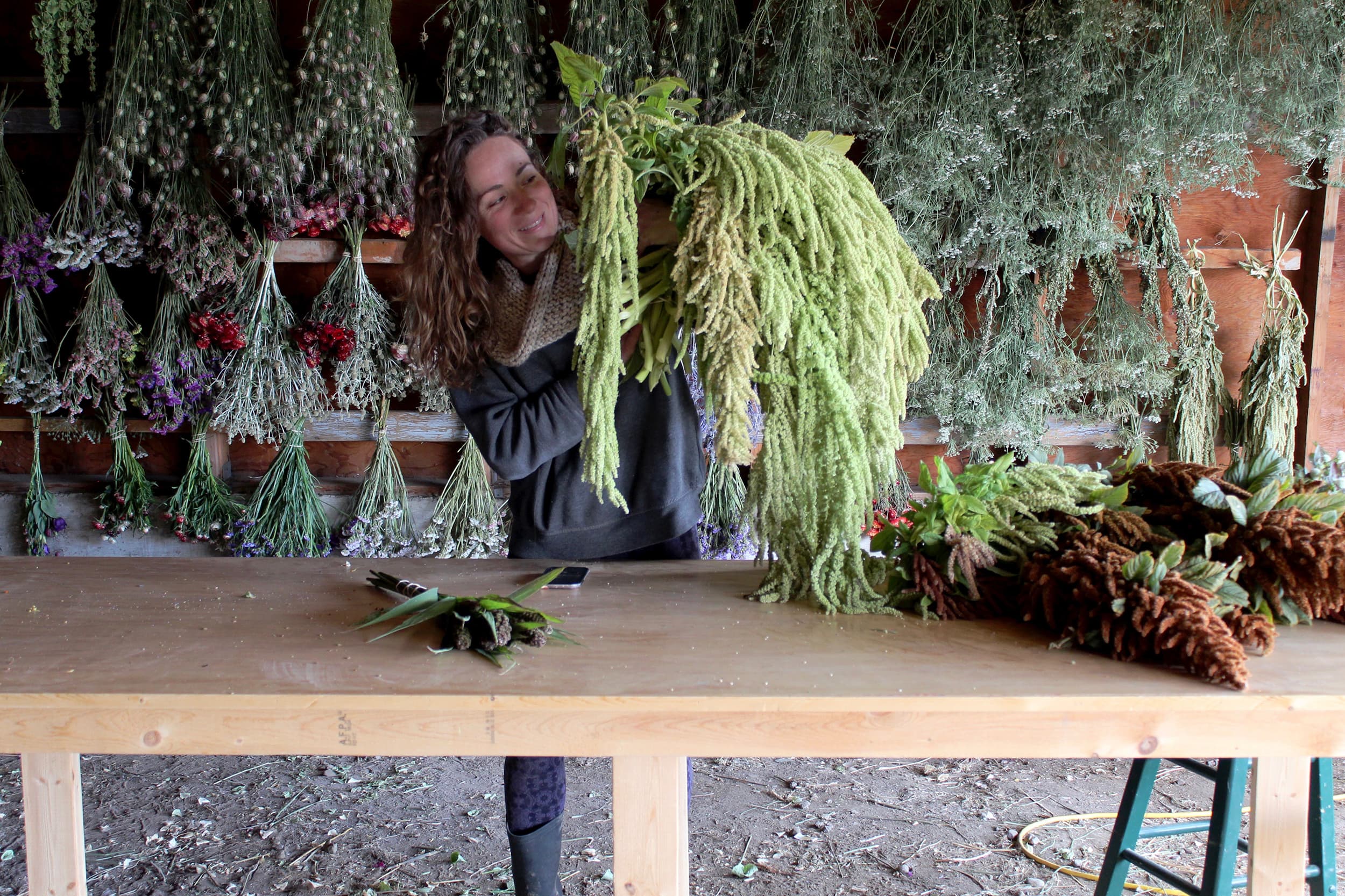 Adams on her farm (Courtesy of Alberta Girl Acres)