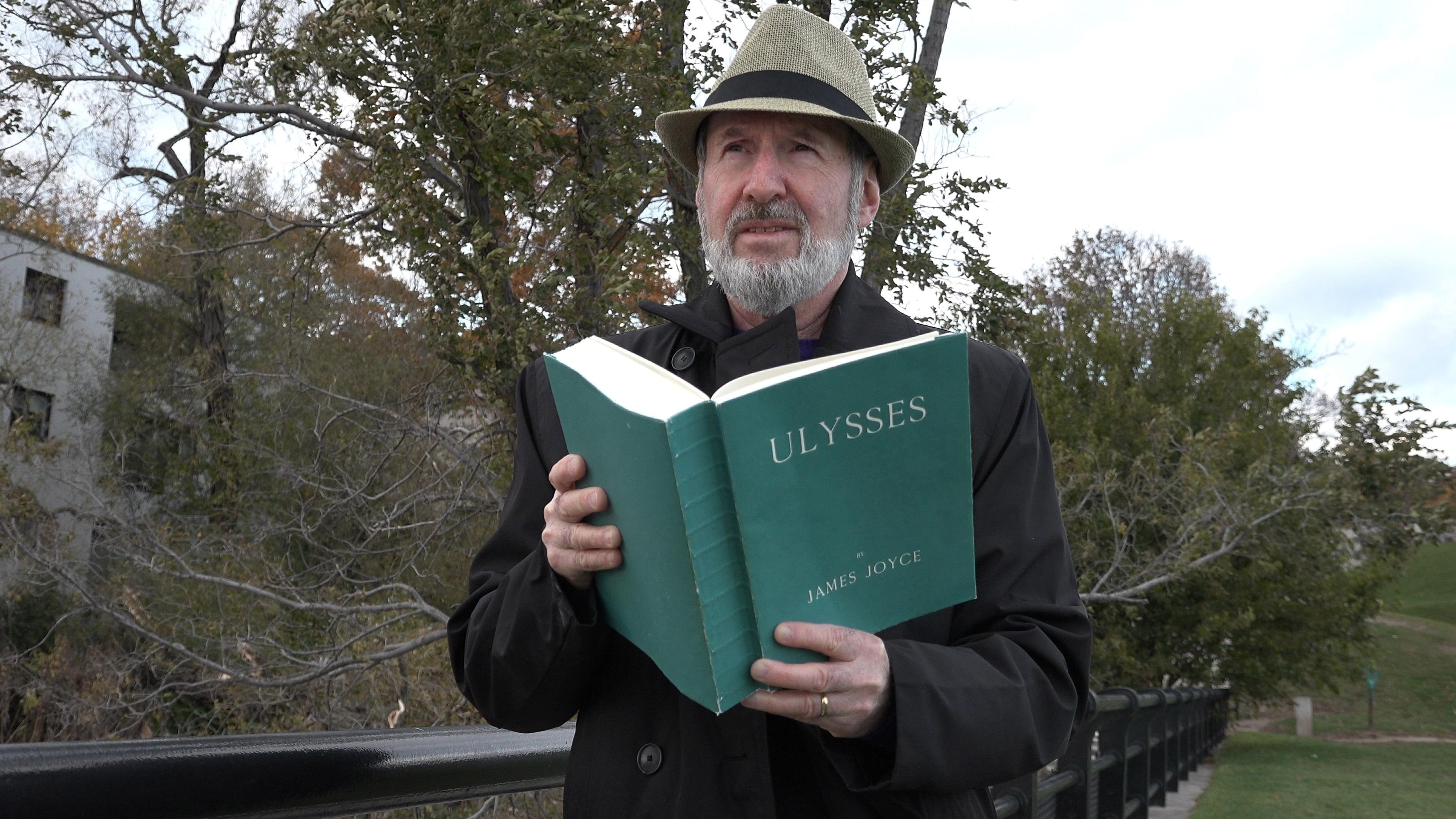 Michael Groden in the short film about him and his book "The Necessary Fiction: Life With James Joyce's Ulysses" (Courtesy of Godfrey Jordan)