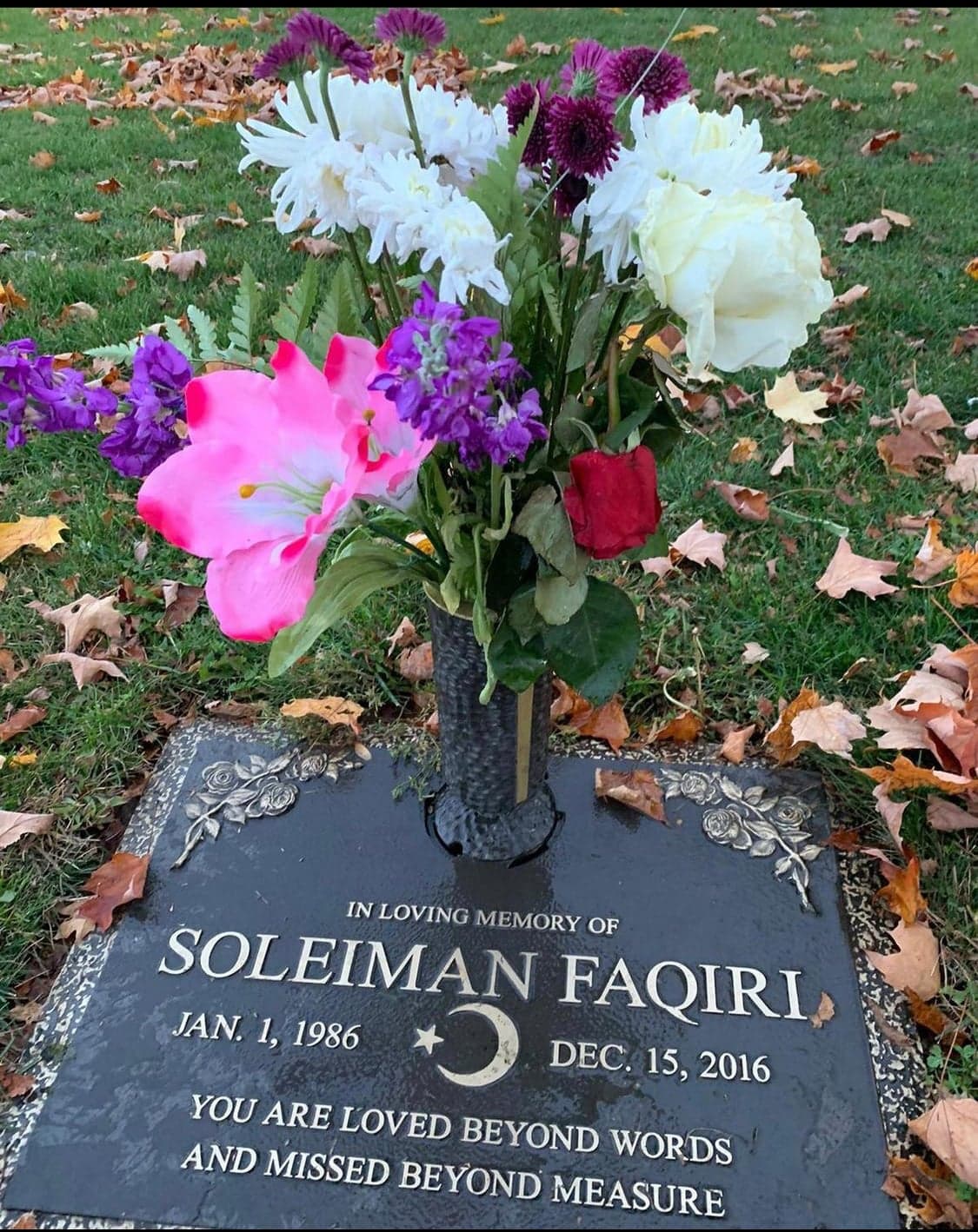 Soleiman Faqiri’s grave (Courtesy of Yusuf Faqiri)
