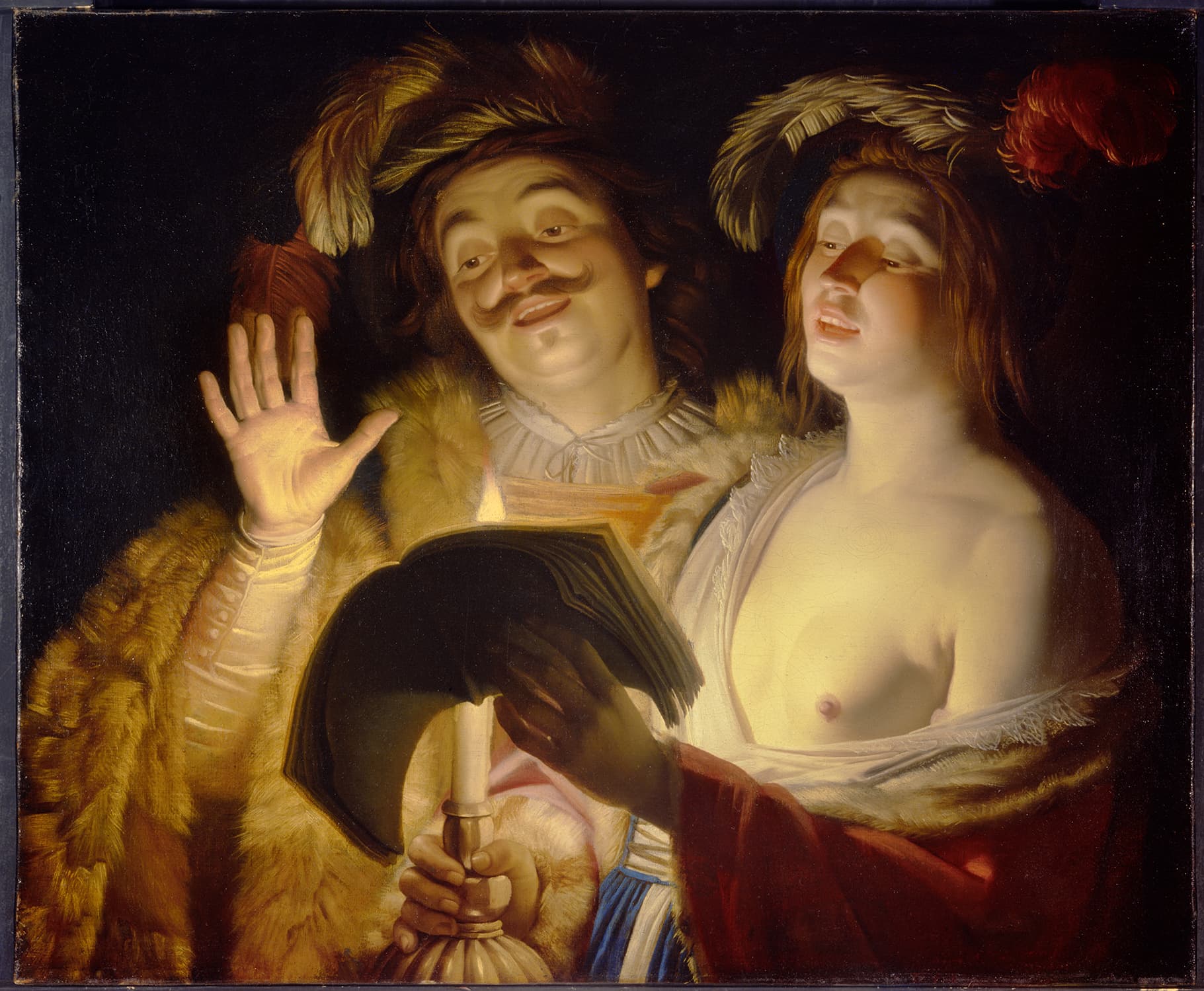 in 2013, the Montreal Museum of Fine Arts returned The Duet by Gerrit van Honthorst to the original owner’s family (Courtesy of MBAM)