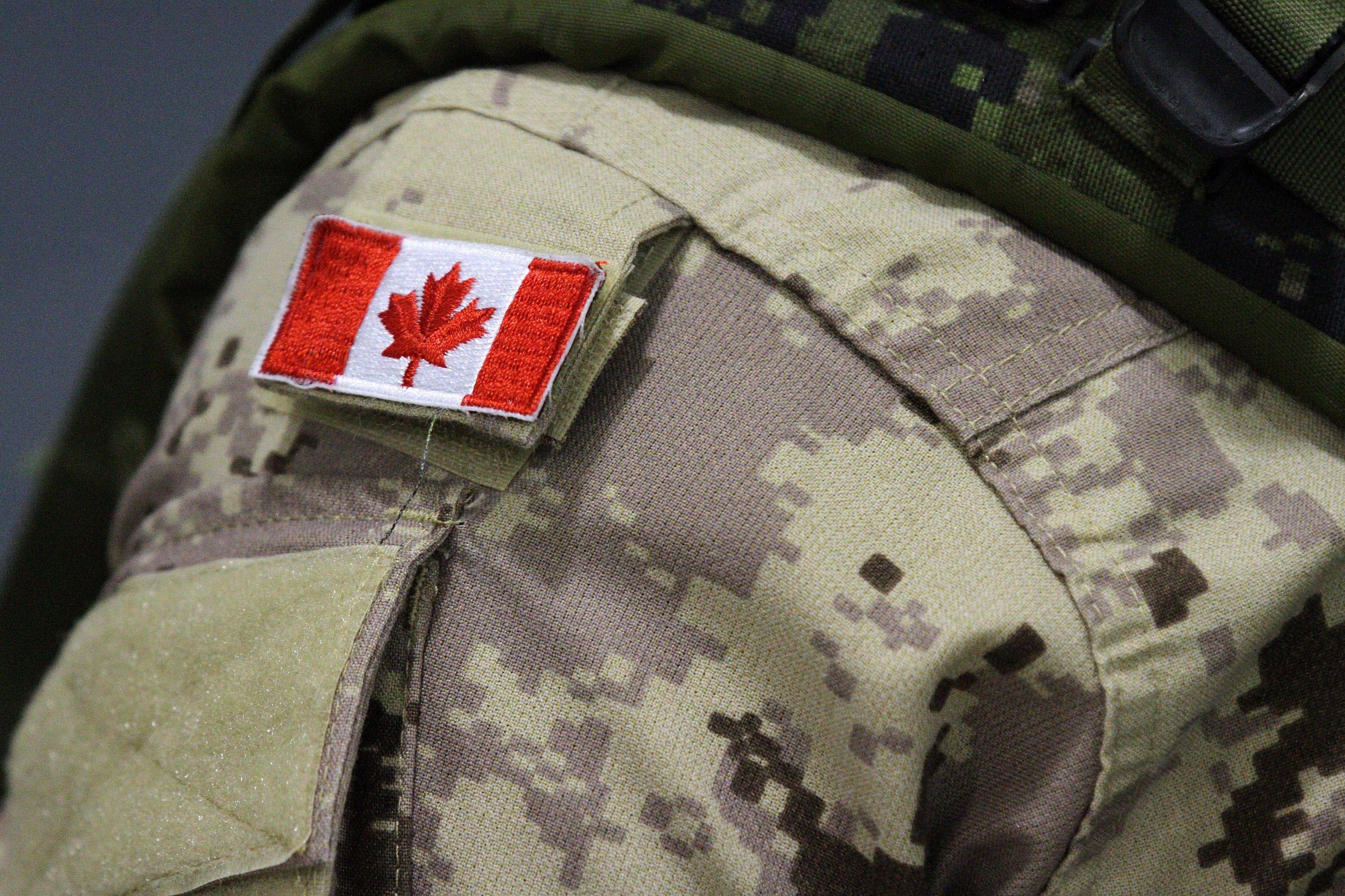 A Canadian Forces member at CFB Trenton on Oct. 16, 2014 (Lars Hagberg/CP)