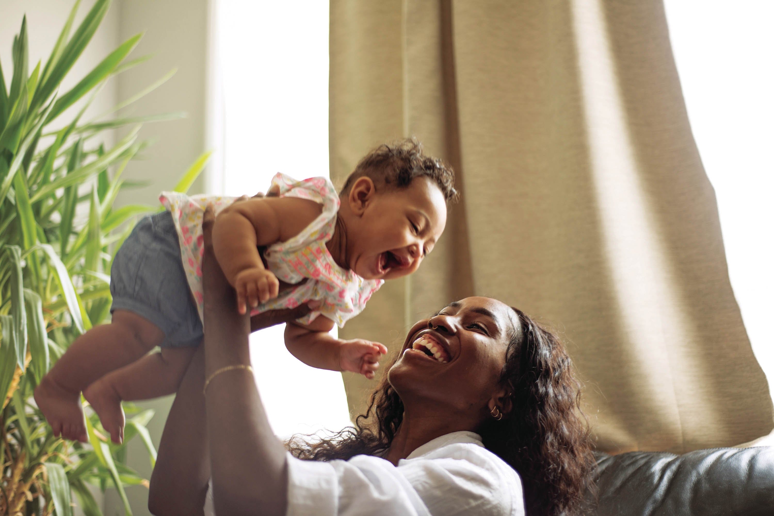 Jorian Charlton, with her daughter Soleil at six months (Solana Cain)